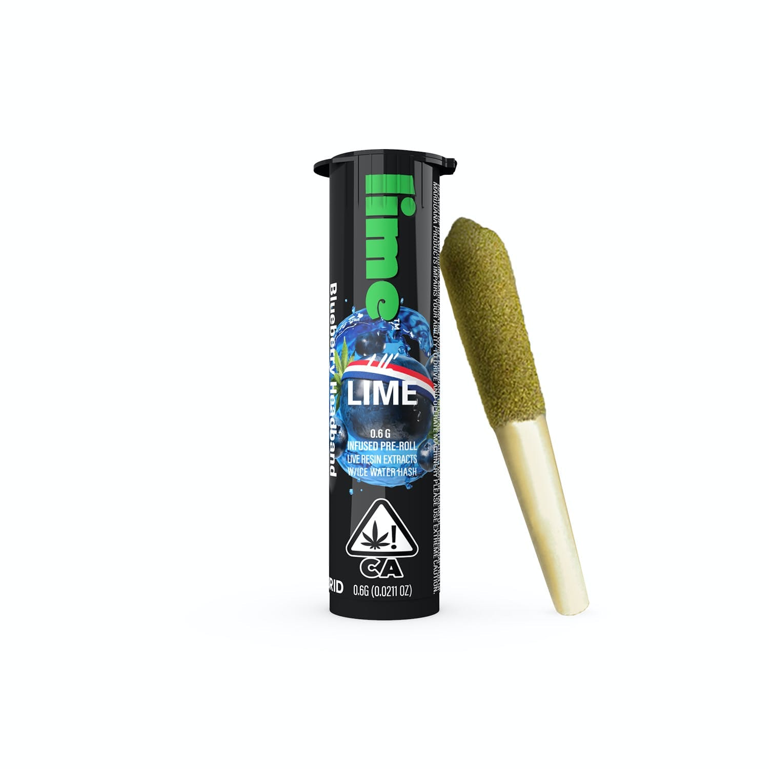 Blueberry Headband Infused Lil' Lime (.6gx5 Hybrid Mini Pre Roll Pack) | - Lime - Blueberry Headband .6x5 Mini Preroll Pack - $30 - Infused Pre-Rolls