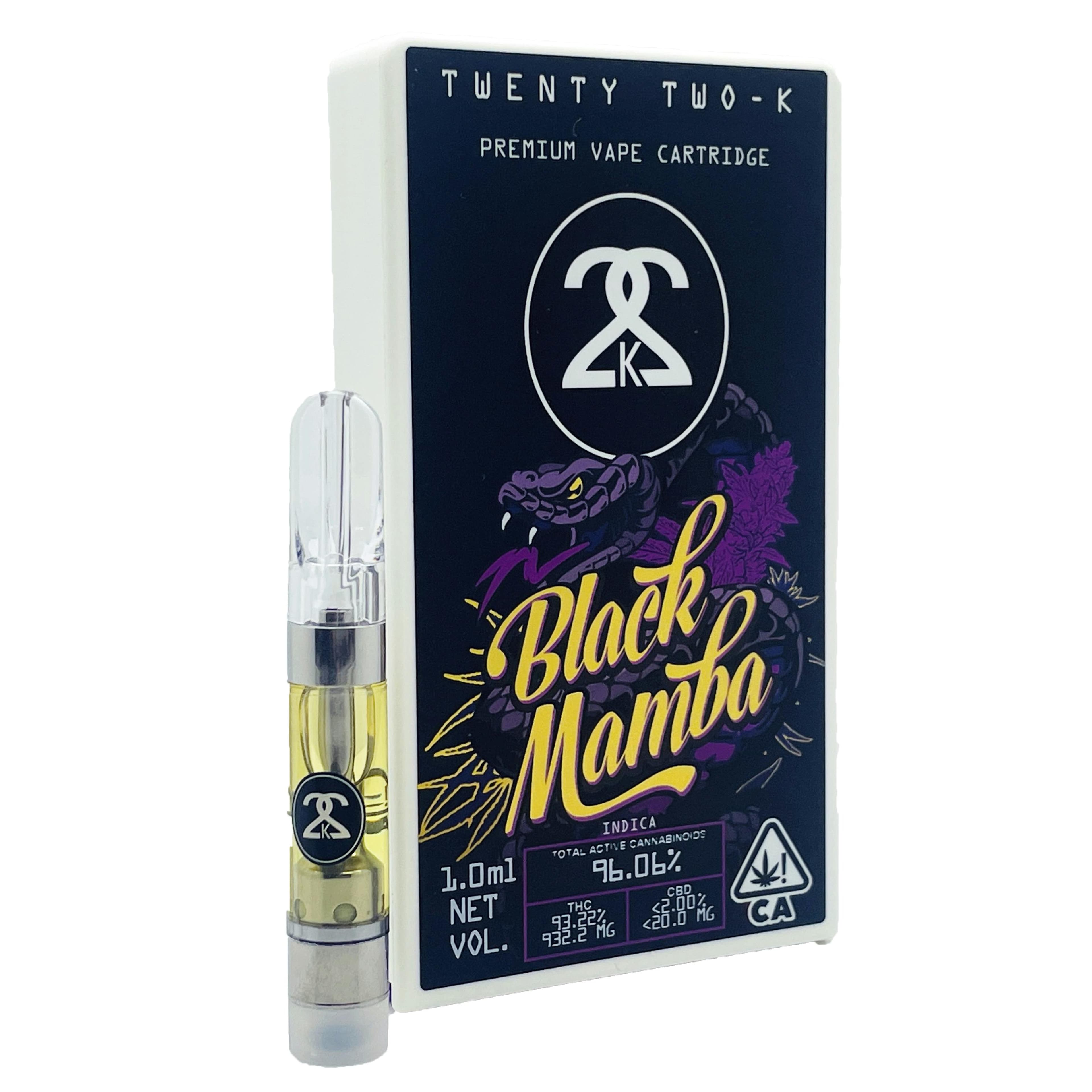 Black Mamba | Premium Vape Cartridge - 1g - Twenty Two K / 22k - - $30 - Cartridges / Pods