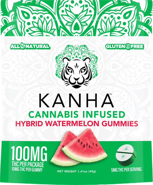 Watermelon - THC - Classic Hybrid 100mg (10 mg/each)-KAHNA