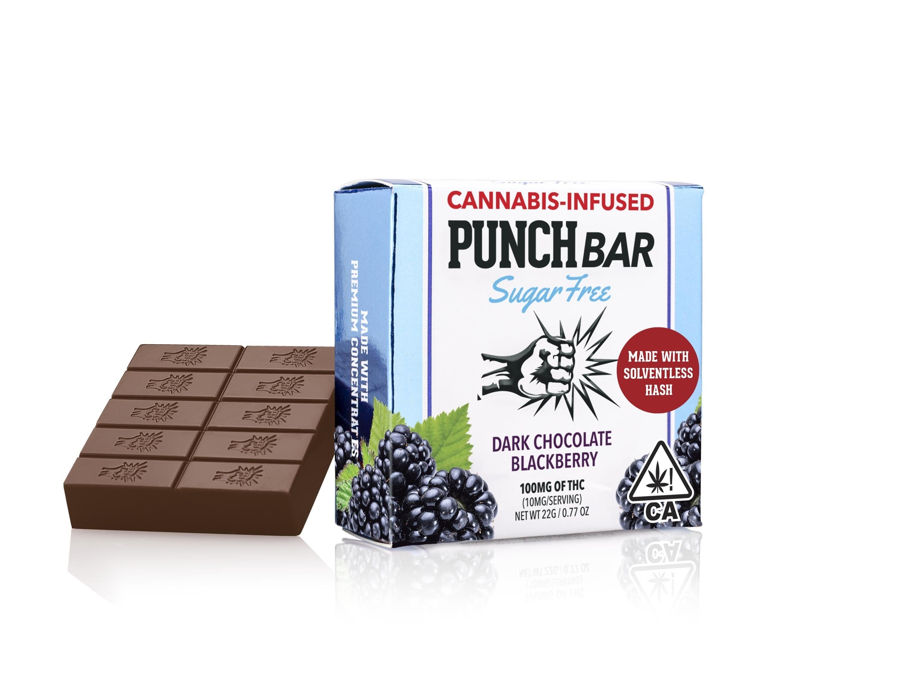 SOLVENTLESS SF BLACKBERRY DARK CHOCOLATE-BAR 100MG - Punch -  - $10.75 - Edible (weight - each)