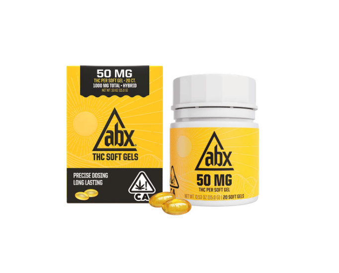 50mg THC Soft Gel Capsules (20 Pack) - Absolute Xtracts | Menu