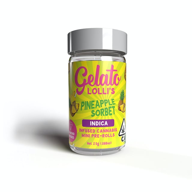Gelato Lolli's | .6gx5pk - Pineapple Sorbet - Infused Pre-Rolls - Indica