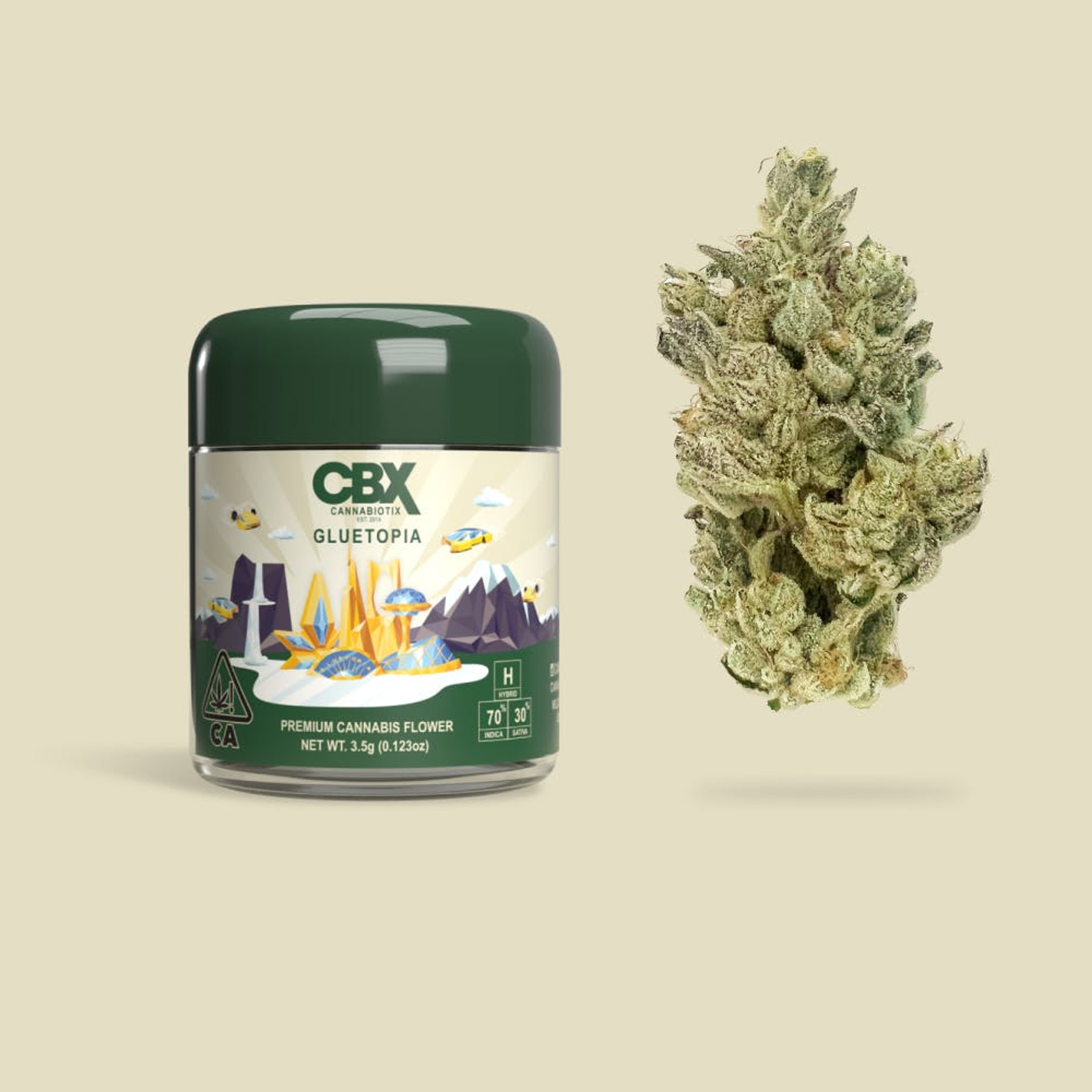CBX - Gluetopia (H) - 3.5g Top Shelf Indoor - Cannabiotix - Jar - $48 - Flower