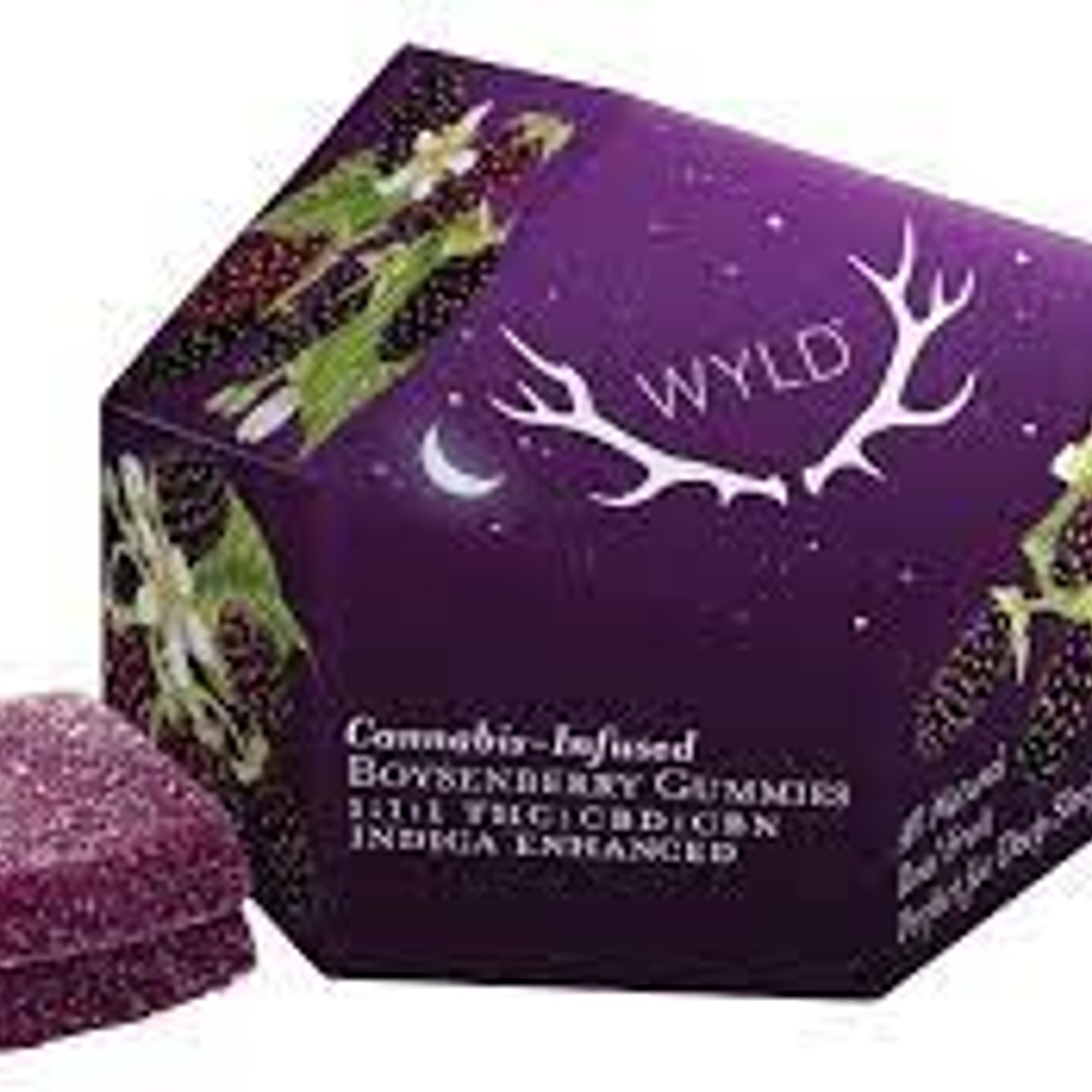 Boysenberry CBN Enhanced Gummies - WYLD Edibles - 10 Piece - $21 - Edibles