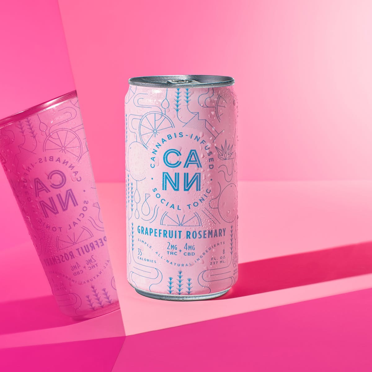 Grapefruit Rosemary (6pk) - 12mg THC/24mg CBD Total - CANN Drinks - null - $24 - Beverages/Drinks