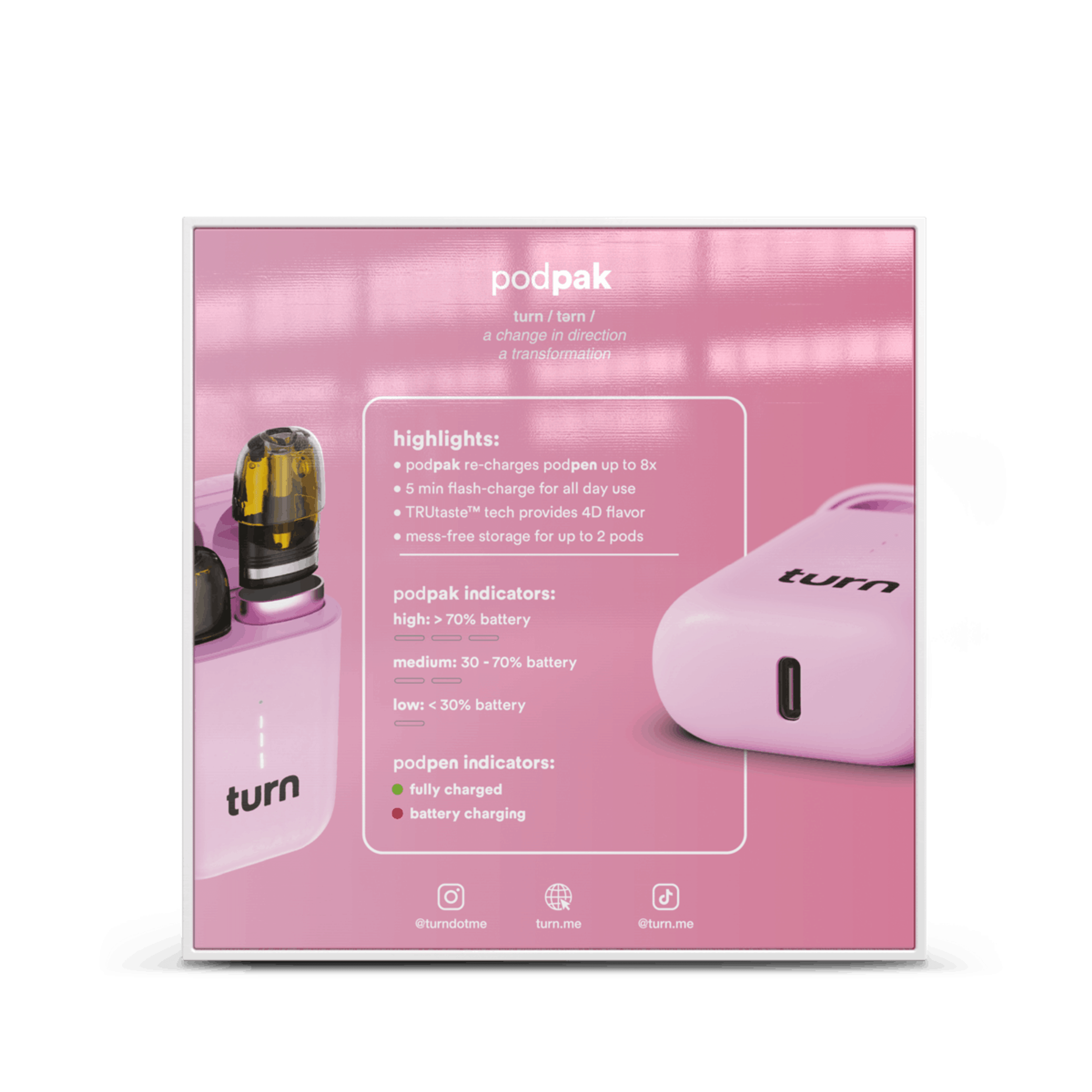 Turn | Podpak - Pink - Turn - - $42 - Accessories