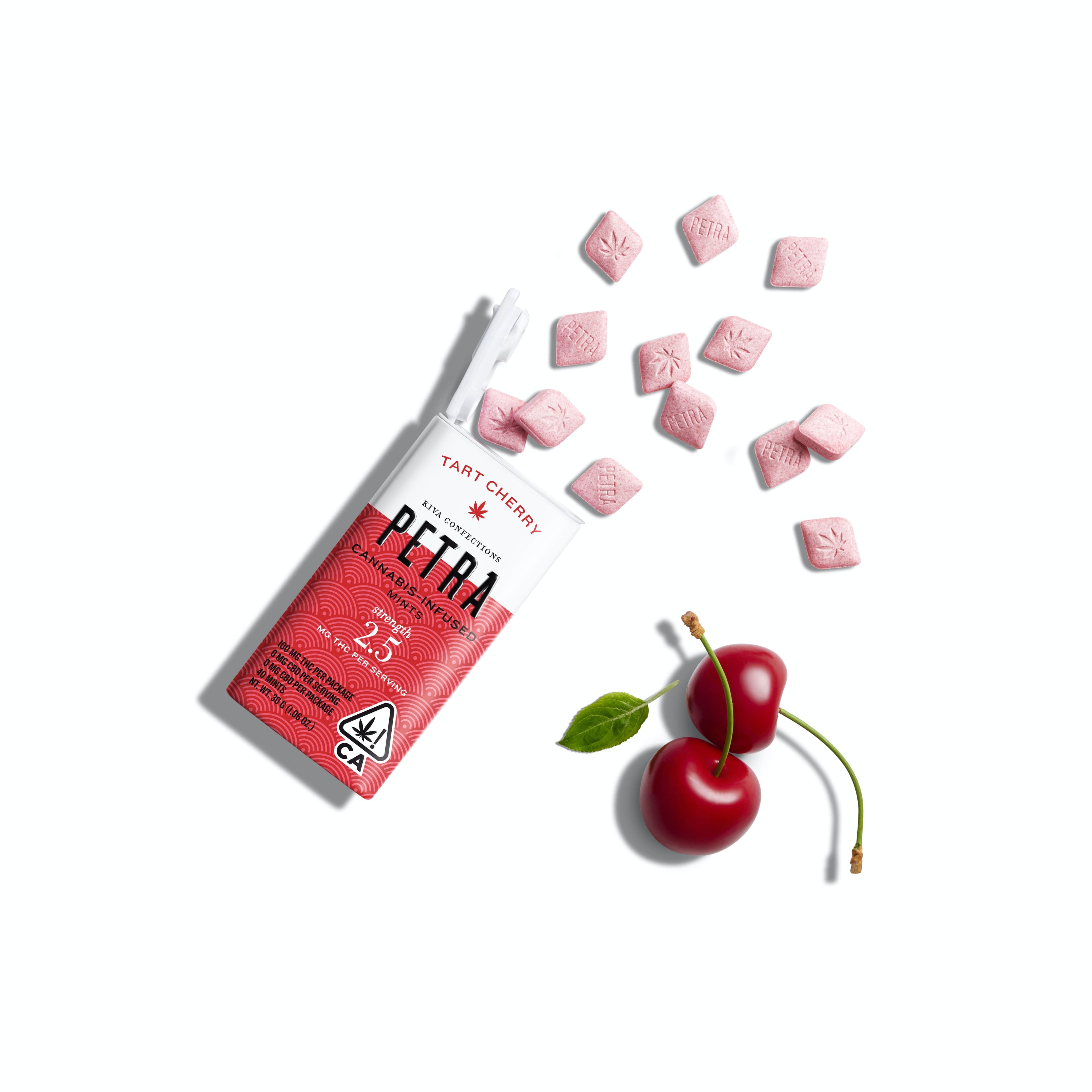 Petra Tart Cherry Mint 100mg - Kiva Confections - - $21 - Capsules