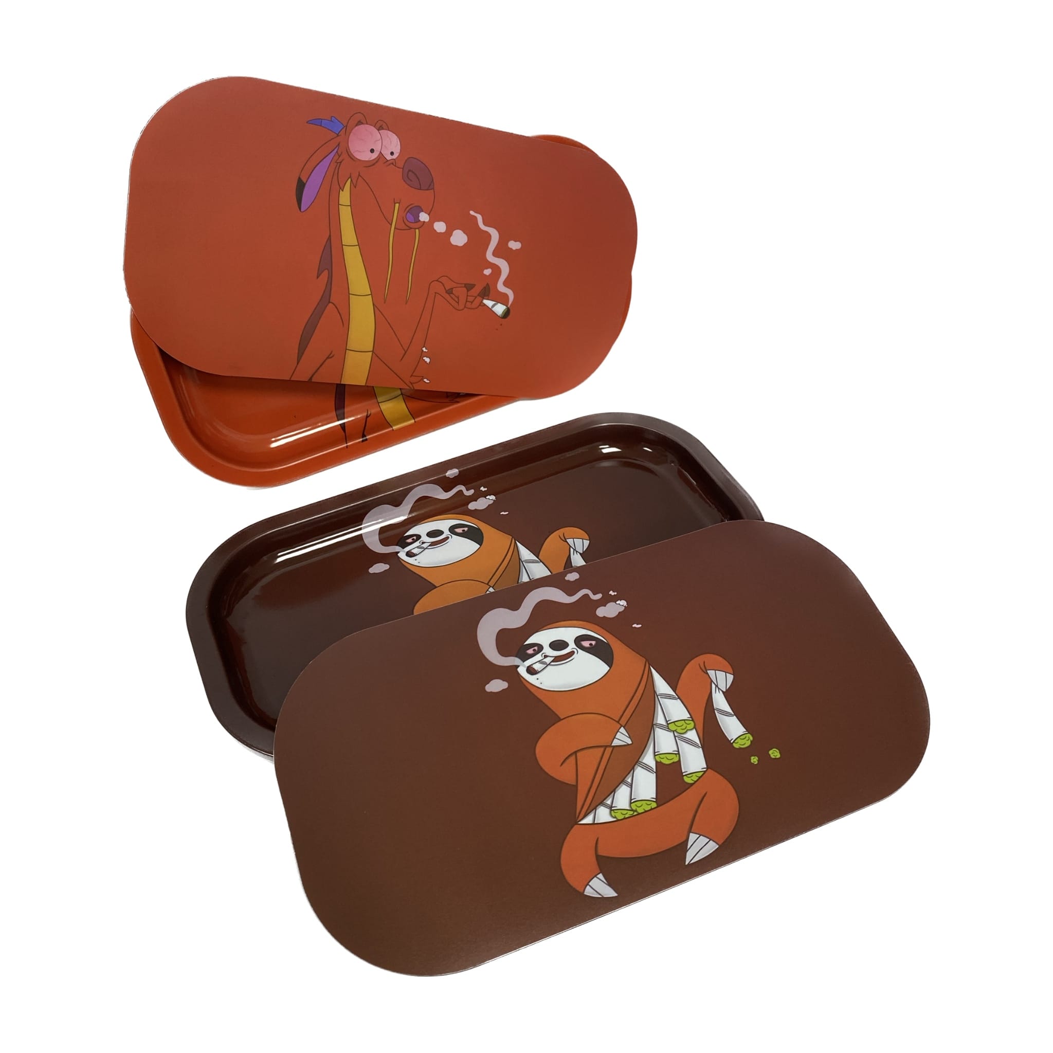 Mini Rolling Tray w/ Magnetic Lid (Assorted Designs) - Glass and Accessories -  - $10 - Paraphernalia