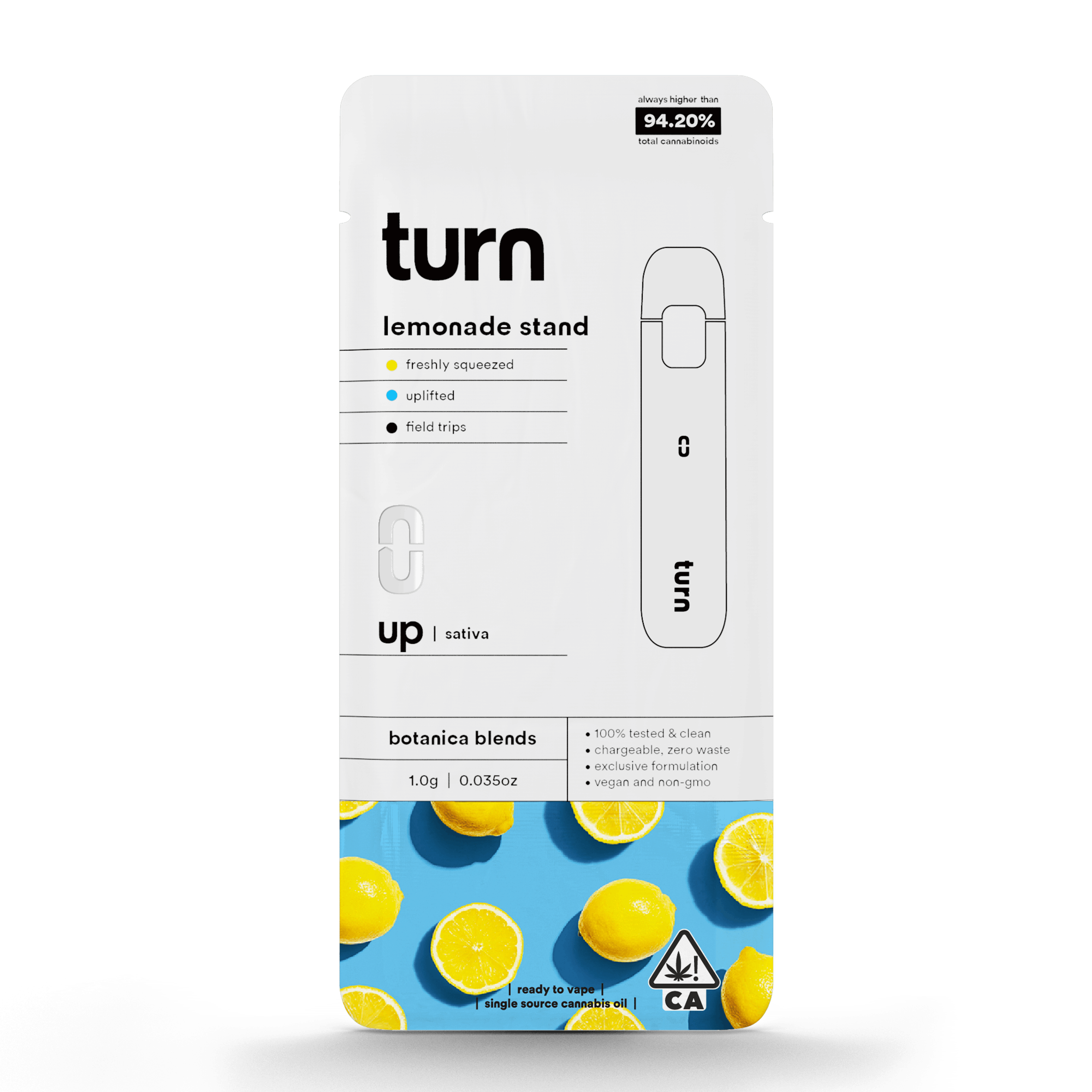 Turn Up Botanica Blends | 1g - Lemonade Stand - AIO - Sativa - Turn - - $27 - All-In-Ones
