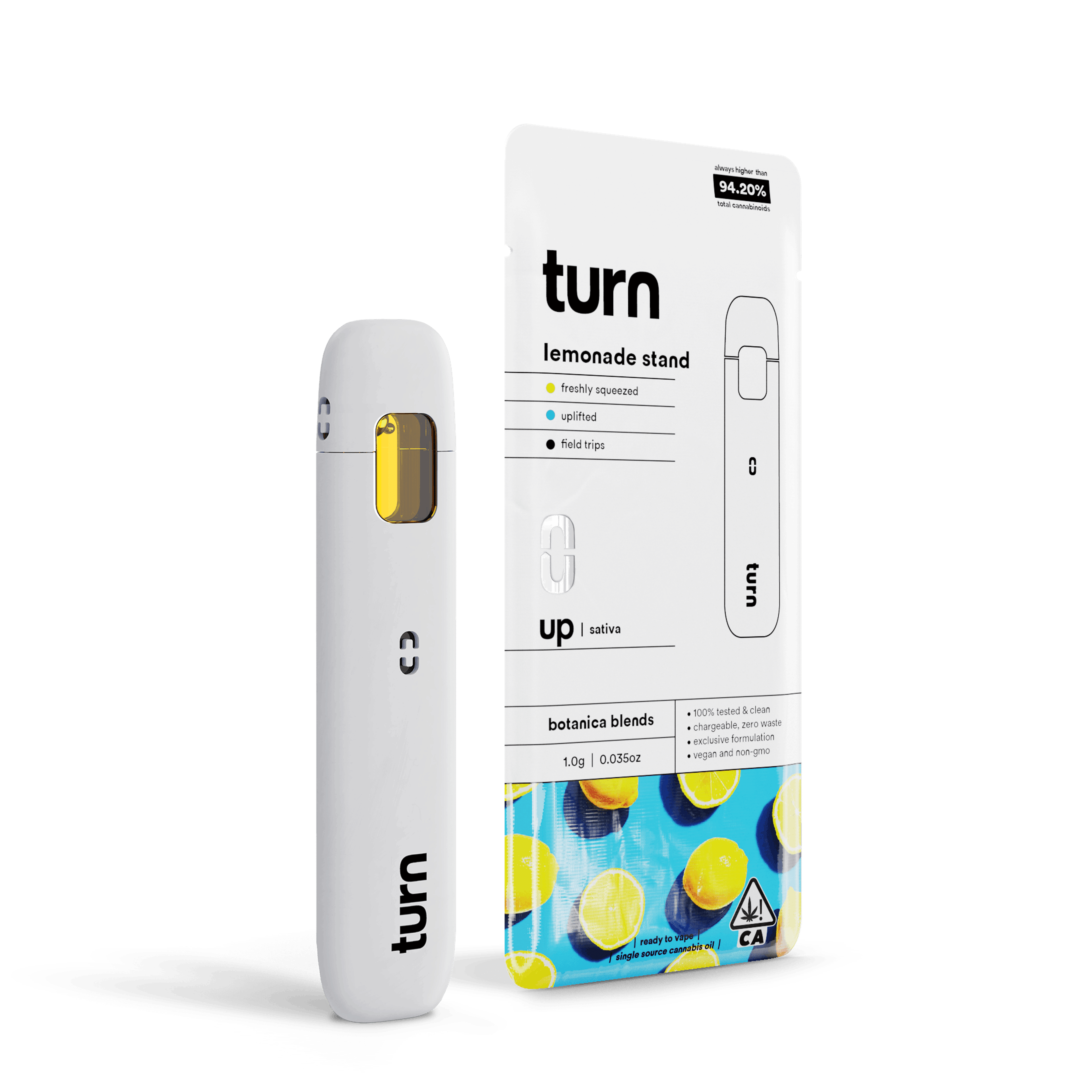 Turn Up Botanica Blends | 1g - Lemonade Stand - AIO - Sativa - Turn - - $27 - All-In-Ones