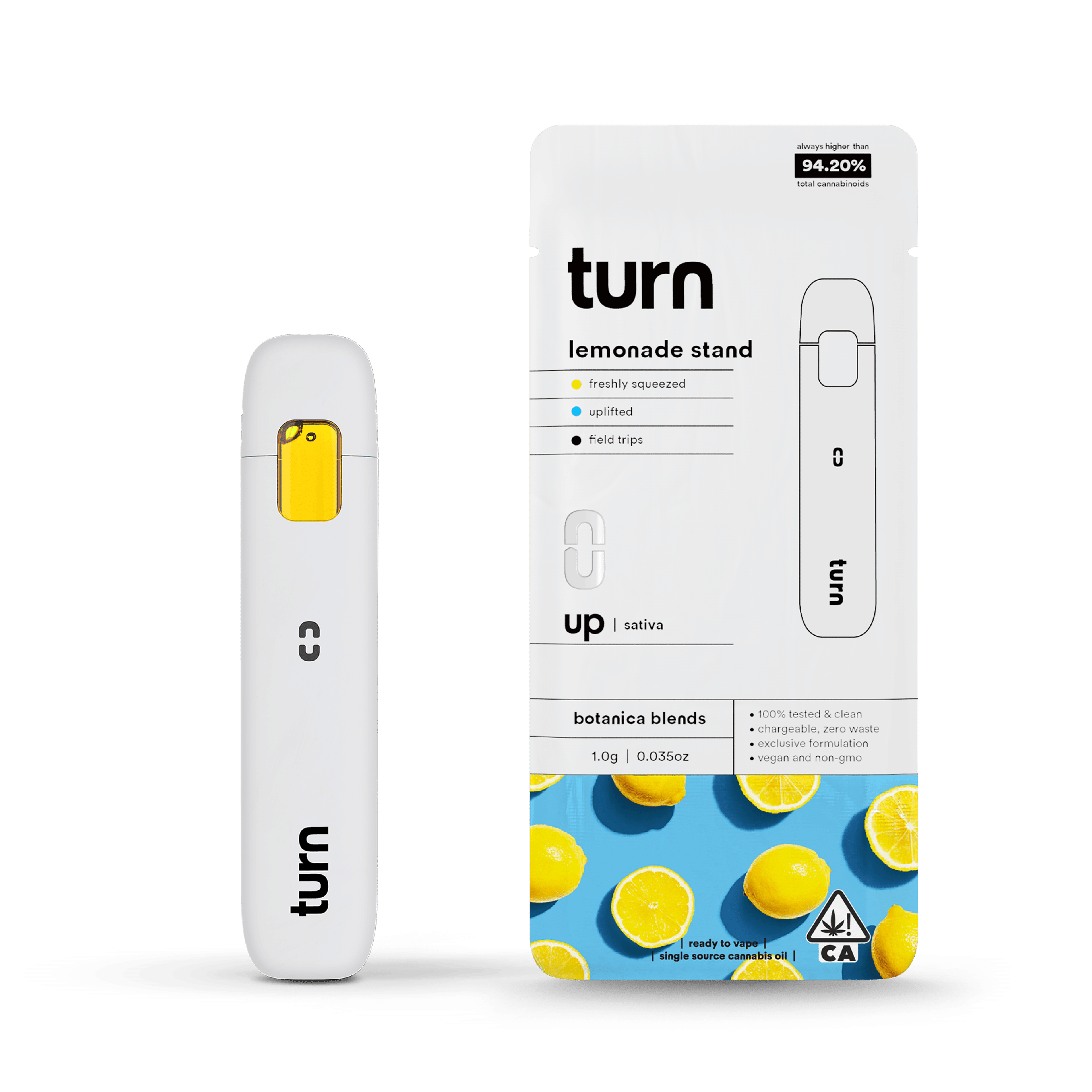 Turn Up Botanica Blends | 1g - Lemonade Stand - AIO - Sativa - Turn - - $27 - All-In-Ones