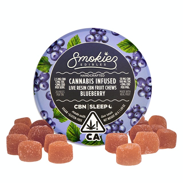 Smokiez Live Resin 2:1 CBN Fruit Chews | Blueberry