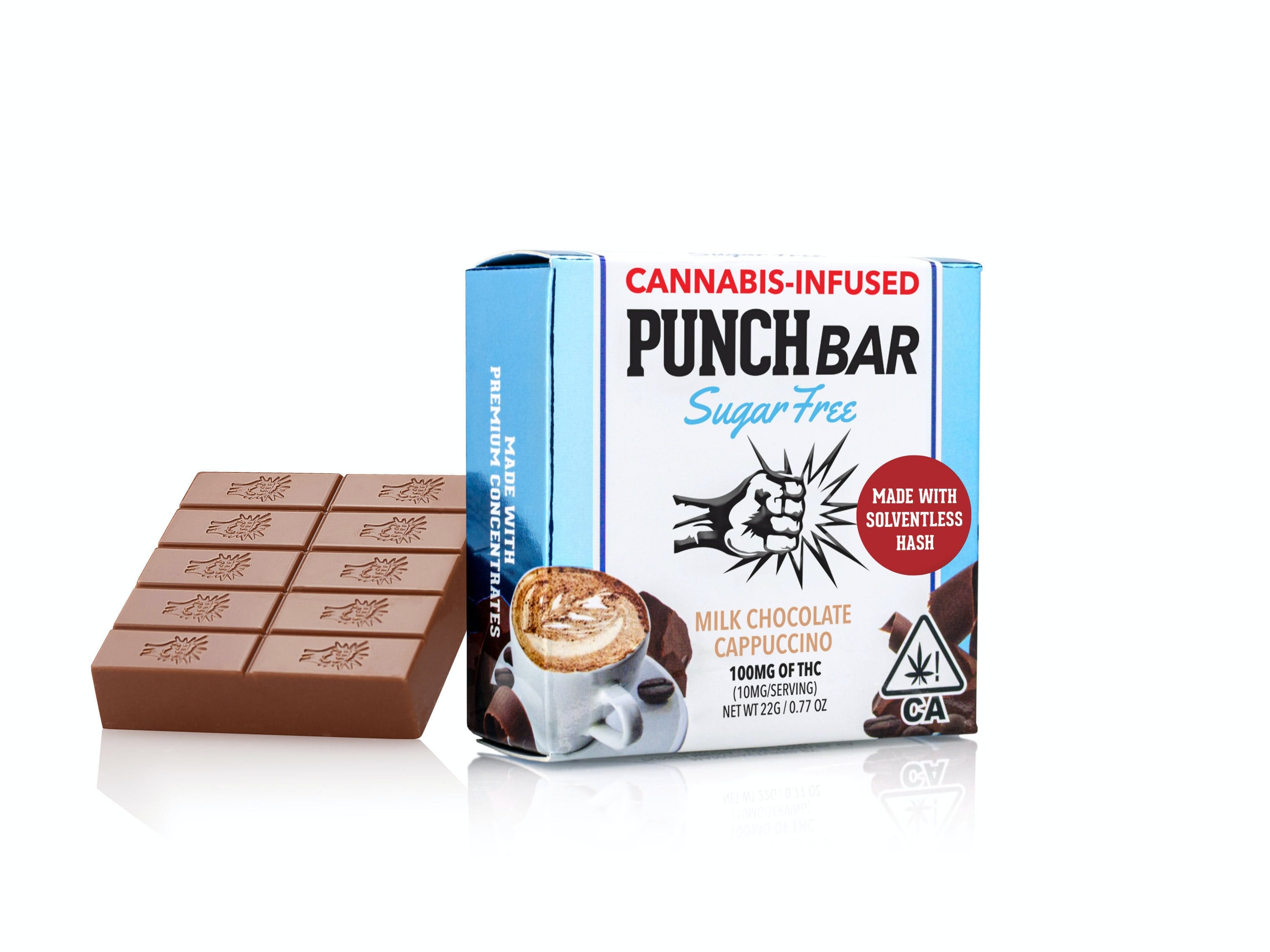 SOLVENTLESS SF CAPPUCCINO MILK CHOCOLATE-BAR 100MG - Punch -  - $10.75 - Edible (weight - each)
