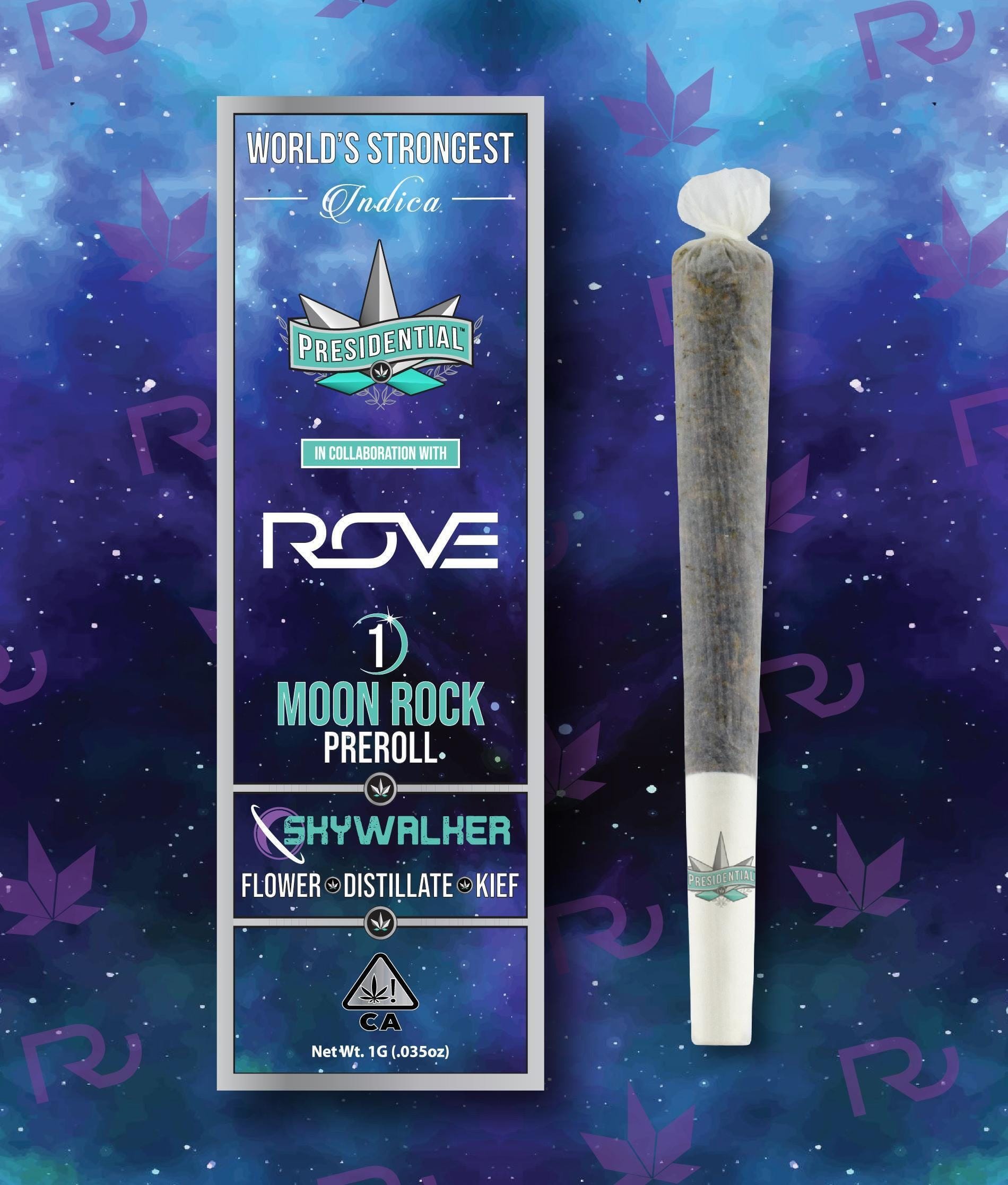 Skywalker - 1G Moon Rock Pre Roll - Presidential - Skywalker (I) - $13 - Pre-Rolls