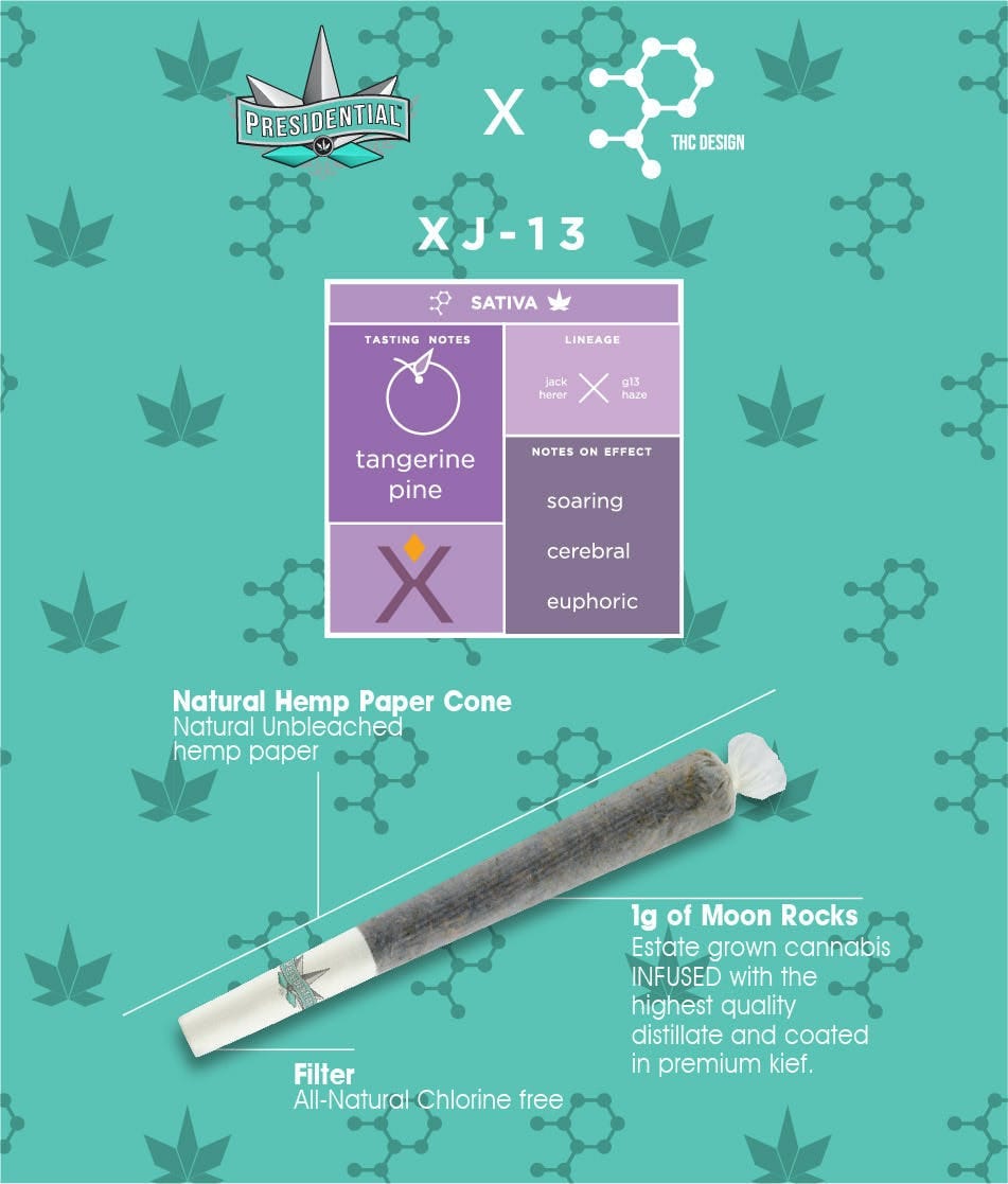 XJ 13 (S) Moon Rock Preroll - 1g - Presidential - XJ 13 (S) - $11.90 - Pre-Rolls