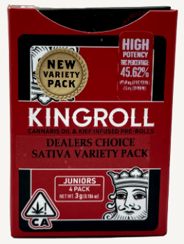 Kingroll - Sativa Variety 4 Pack Pre-Rolls 3g - Kingroll - Kingroll - Sativa Variety 4 Pack Pre-Rolls 3g - $45 - Pre-Roll