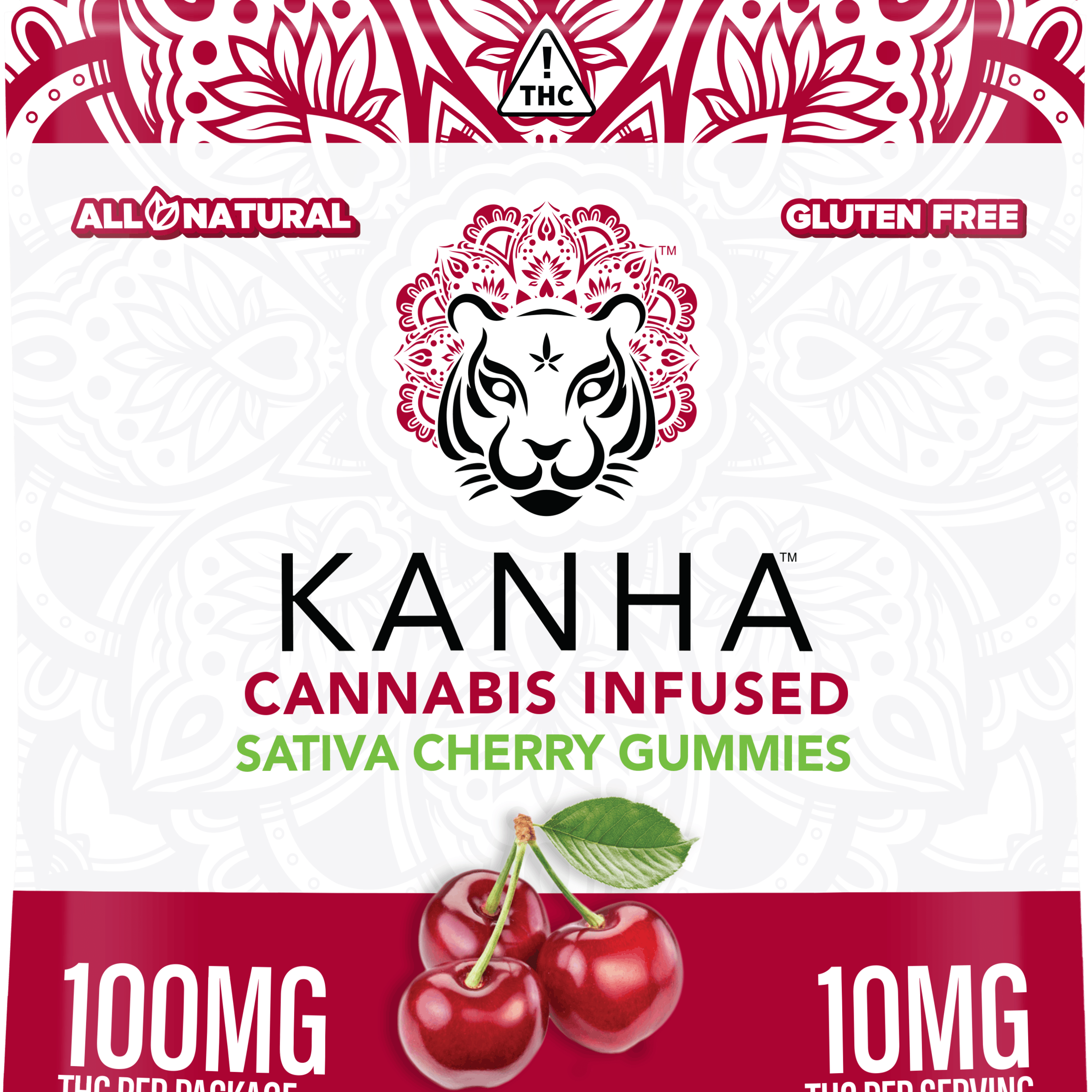 KANHA - Cherry Gummies (S) - 10 x 10mg THC - Kanha - Bag - $18 - Edibles