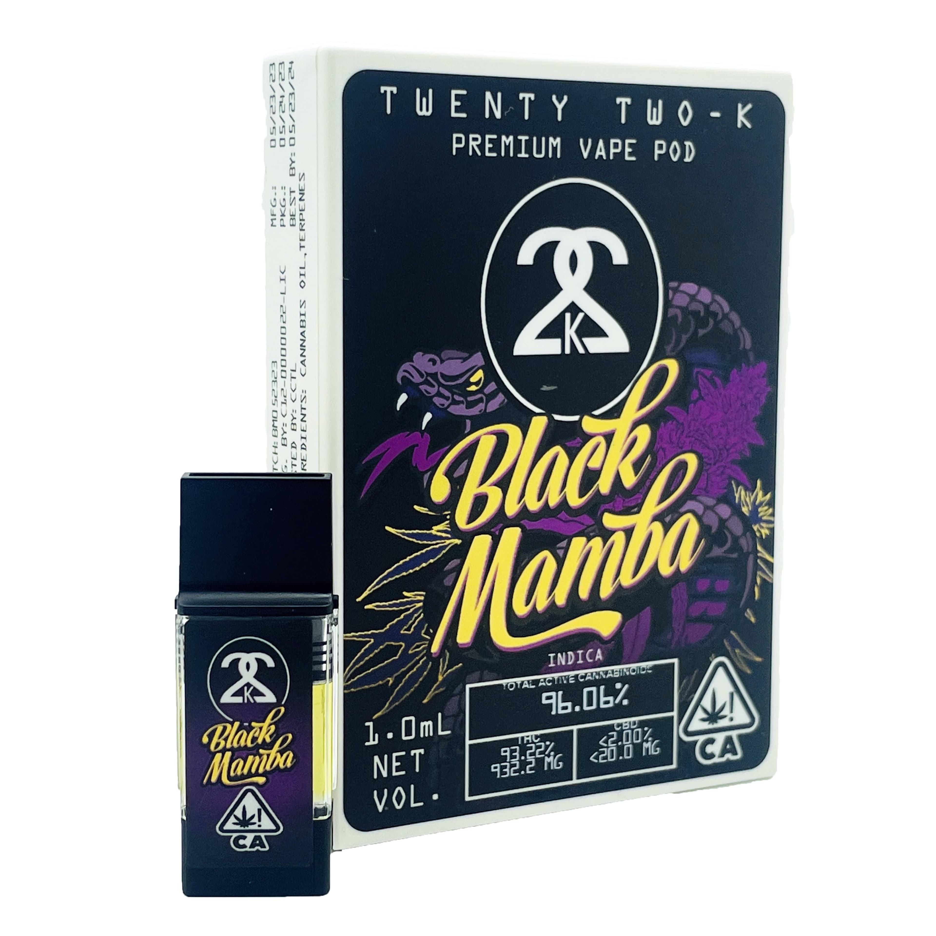Black Mamba Premium Vape Pod - 1g - Twenty Two K / 22k - - $30 - Cartridges / Pods