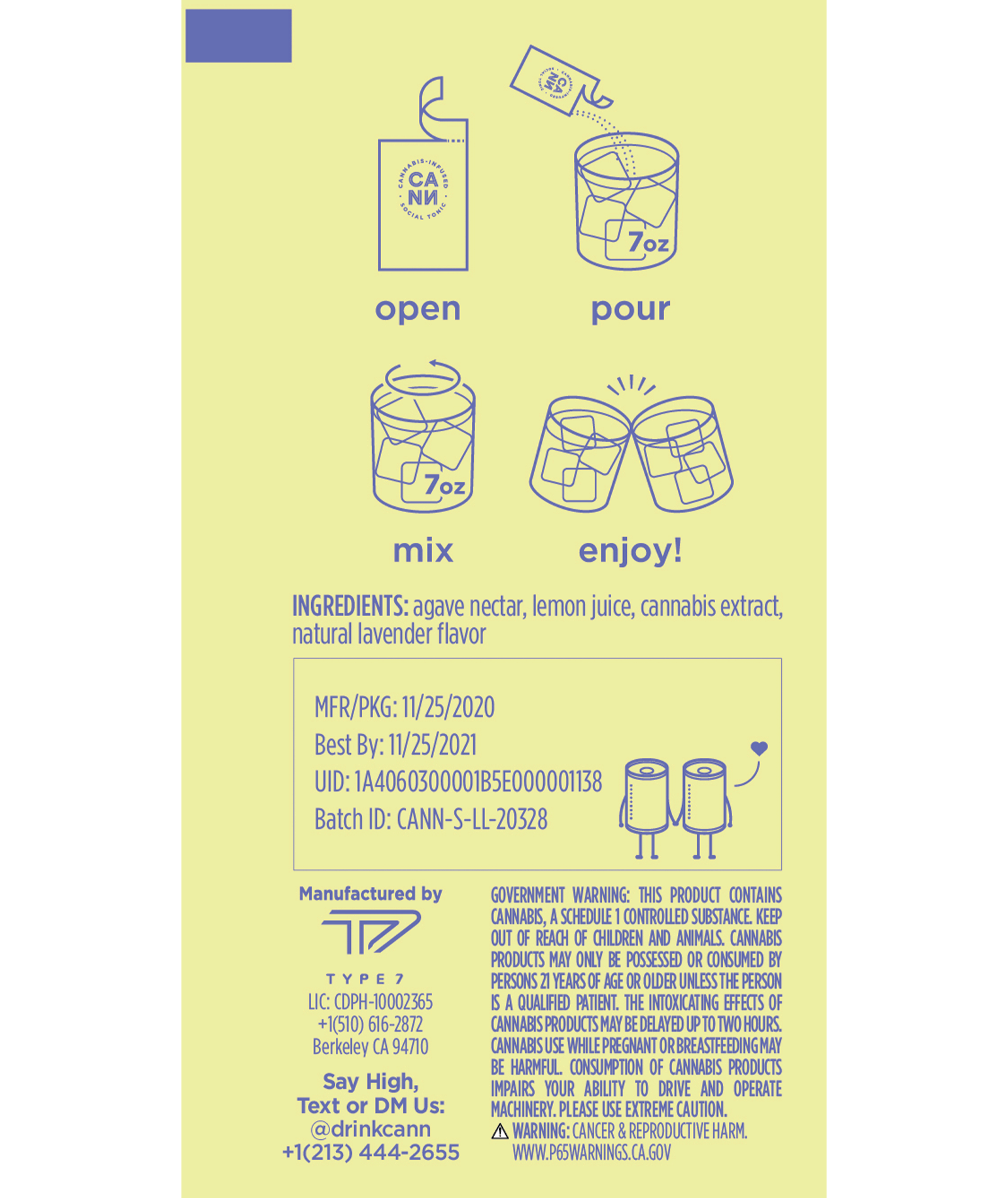 CANN Roadies Lemon Lavender - 8pk - CANN Drinks -  - $30 - Beverages/Drinks