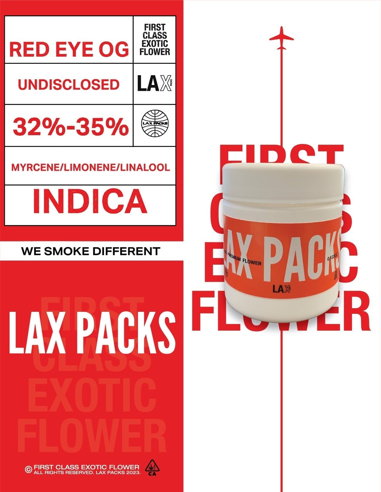 LAX Packs | 3.5g - Red Eye OG - Indica - LAX Packs -  - $40 - Flowers