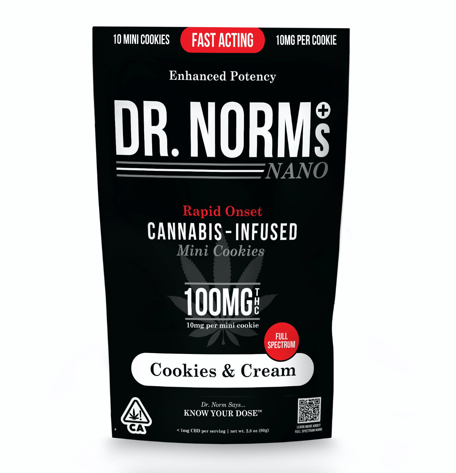 Dr. Norms- NANO- Cookies N' Cream (10 Cookies) - Dr. Norm's -  - $20 - Edibles