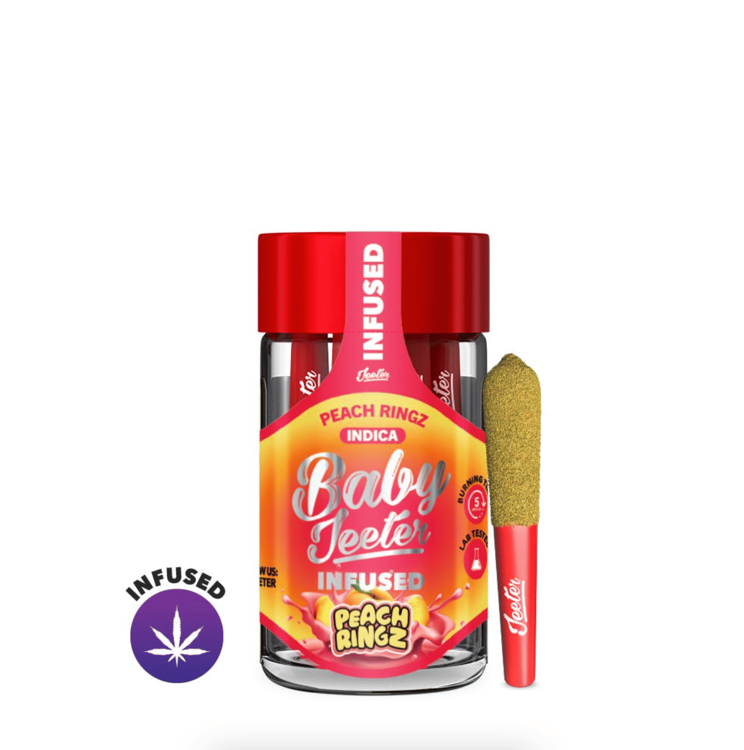 Peaches Baby Jeeters Preroll 5 Pack 2.5g - Jeeter -  - $42.50 - Pre-Rolls