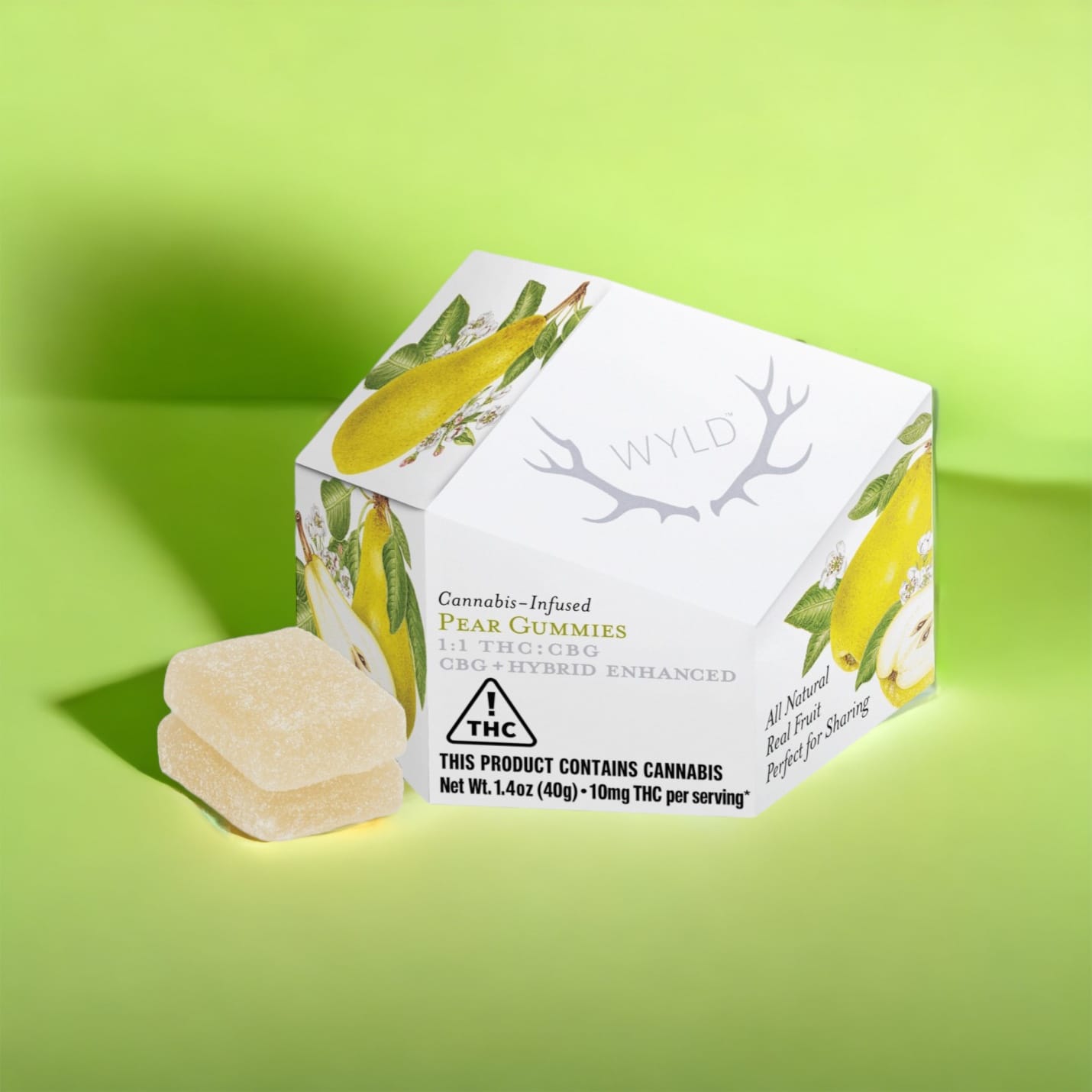 Wyld — Pear THC - CBG 100mg THC - 100mg CBG, Hybrid Enhanced