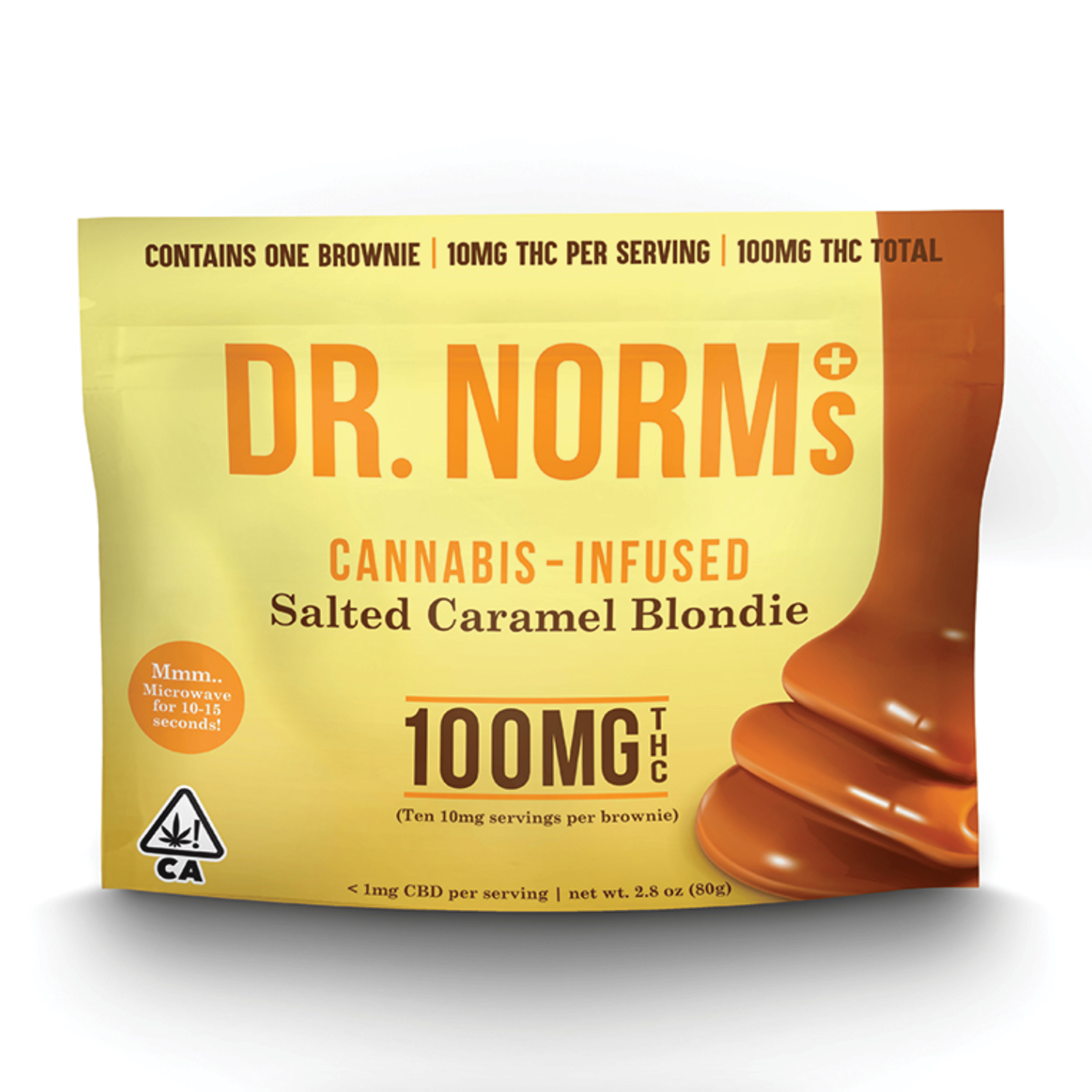 Salted Caramel Blondie 100mg - Dr. Norm's - - $17.50 - Edibles
