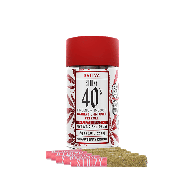 STIIIZY - INFUSED 40s STRAWBERRY COUGH PREROLL 5PK - 2.5G