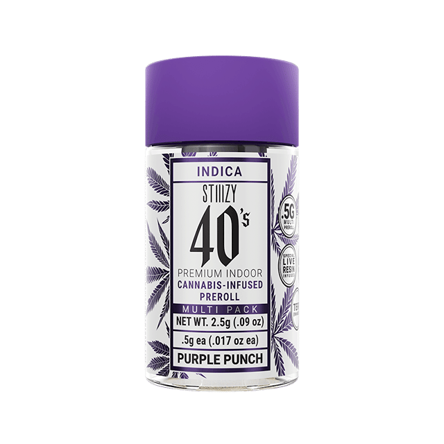 40's | Purple Punch | .5g x 5 Infused Preroll