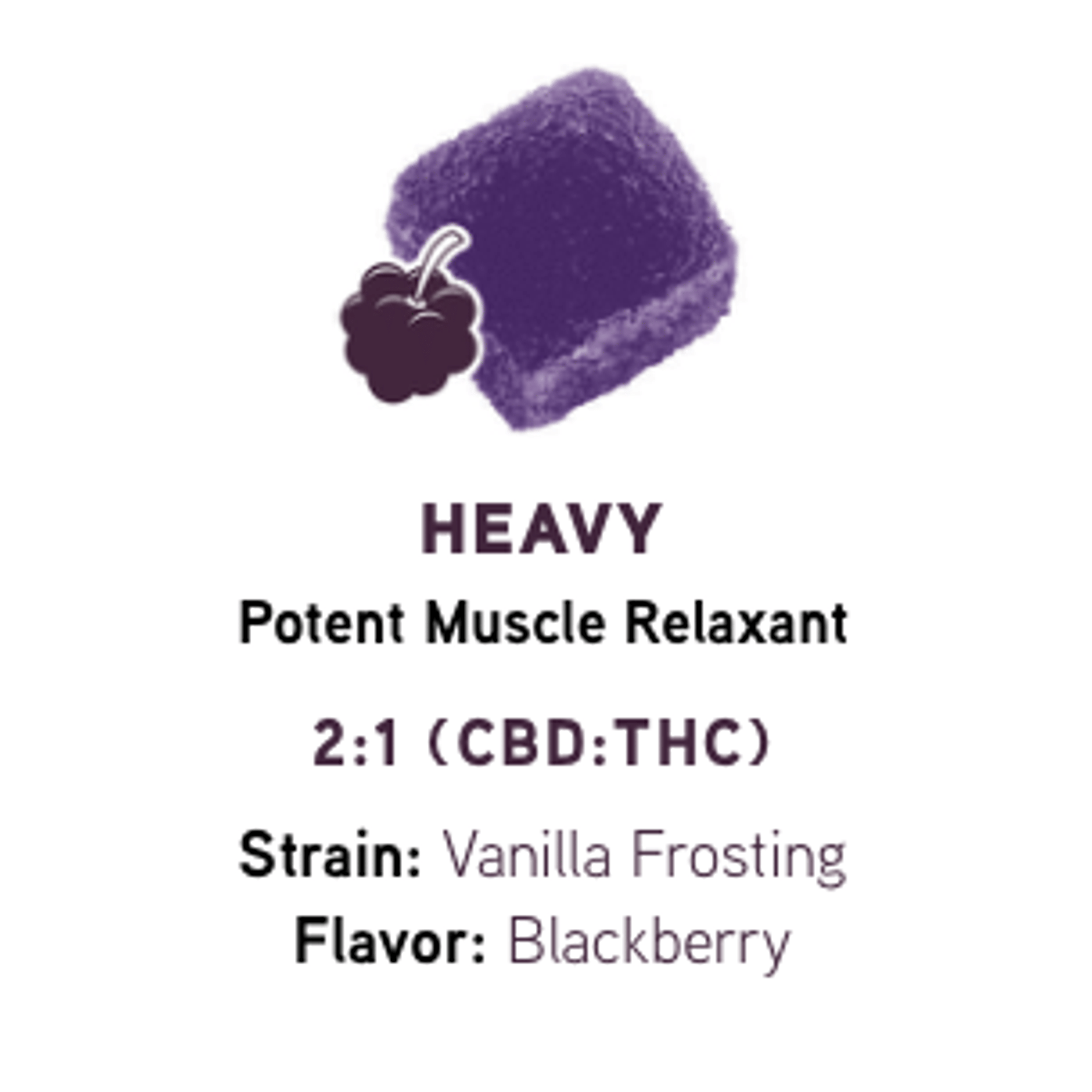 Heavy Blackberry Flavored CBD 2:1 Jellies 20Pk - DROPS - - $15 - Edible