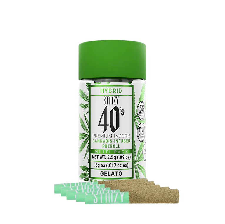 STIIIZY 40's | .5gx5pk - Gelato - Infused Pre-Rolls - Hybrid - STIIIZY -  - $33 - Pre-Rolls