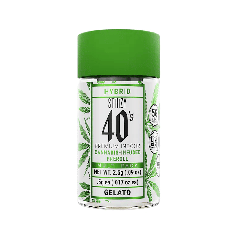STIIIZY 40's | .5gx5pk - Gelato - Infused Pre-Rolls - Hybrid - STIIIZY -  - $33 - Pre-Rolls