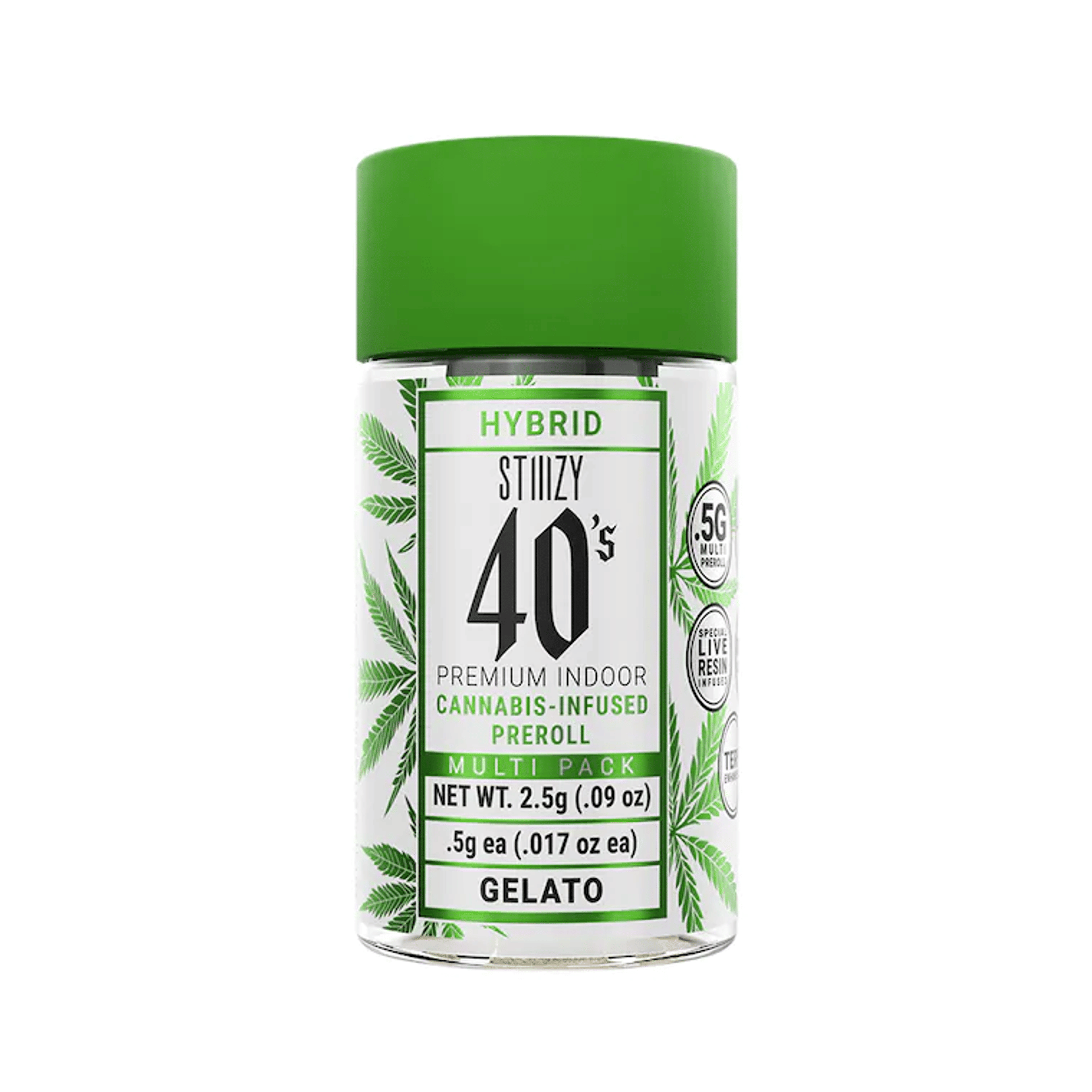 STIIIZY 40's | .5gx5pk - Gelato - Infused Pre-Rolls - Hybrid - STIIIZY - - $33 - Pre-Rolls