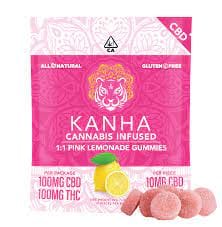 1:1 Pink Lemonade Gummies 100mg - Kanha - Gummies - $18 - Edible