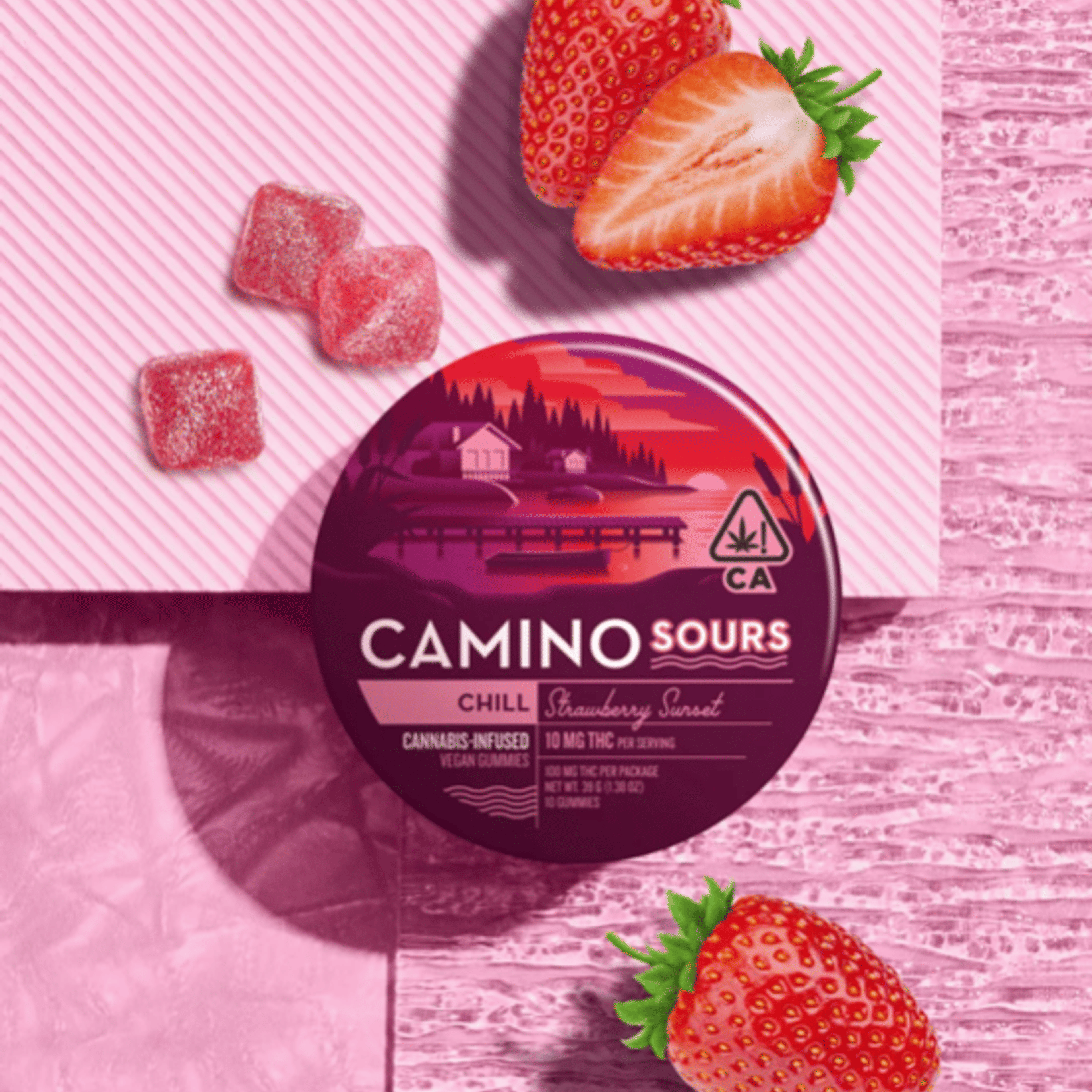 Camino Sour Gummies | Strawberry Sunset - Camino Gummies - - $20 - Edibles