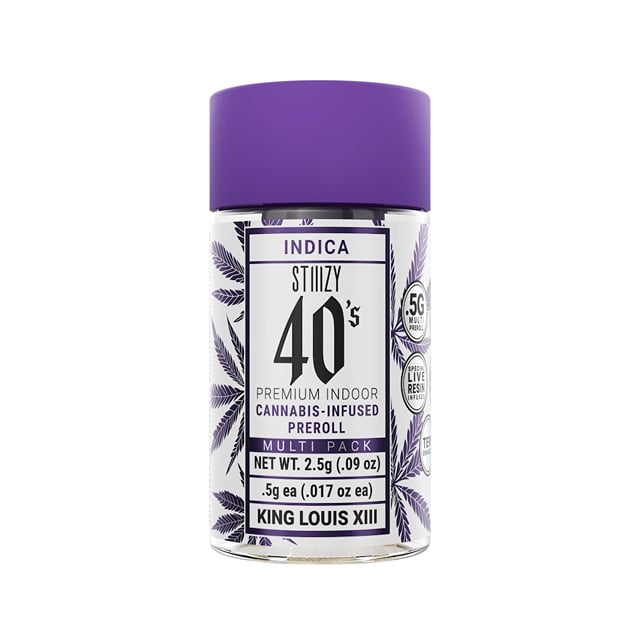 40's | King Louis XIII | .5g x 5 Infused Preroll