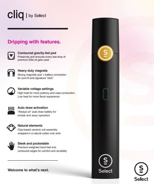 Official CLIQ Battery - Black - Select -  - $4.20 - Vape Batteries