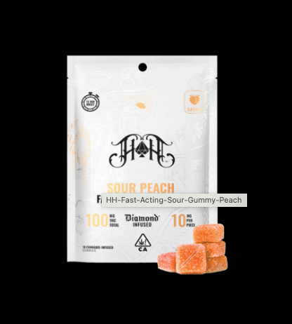 Heavy Hitters Fast Acting Gummies | Sour Peach - Heavy Hitters -  - $18 - Edibles