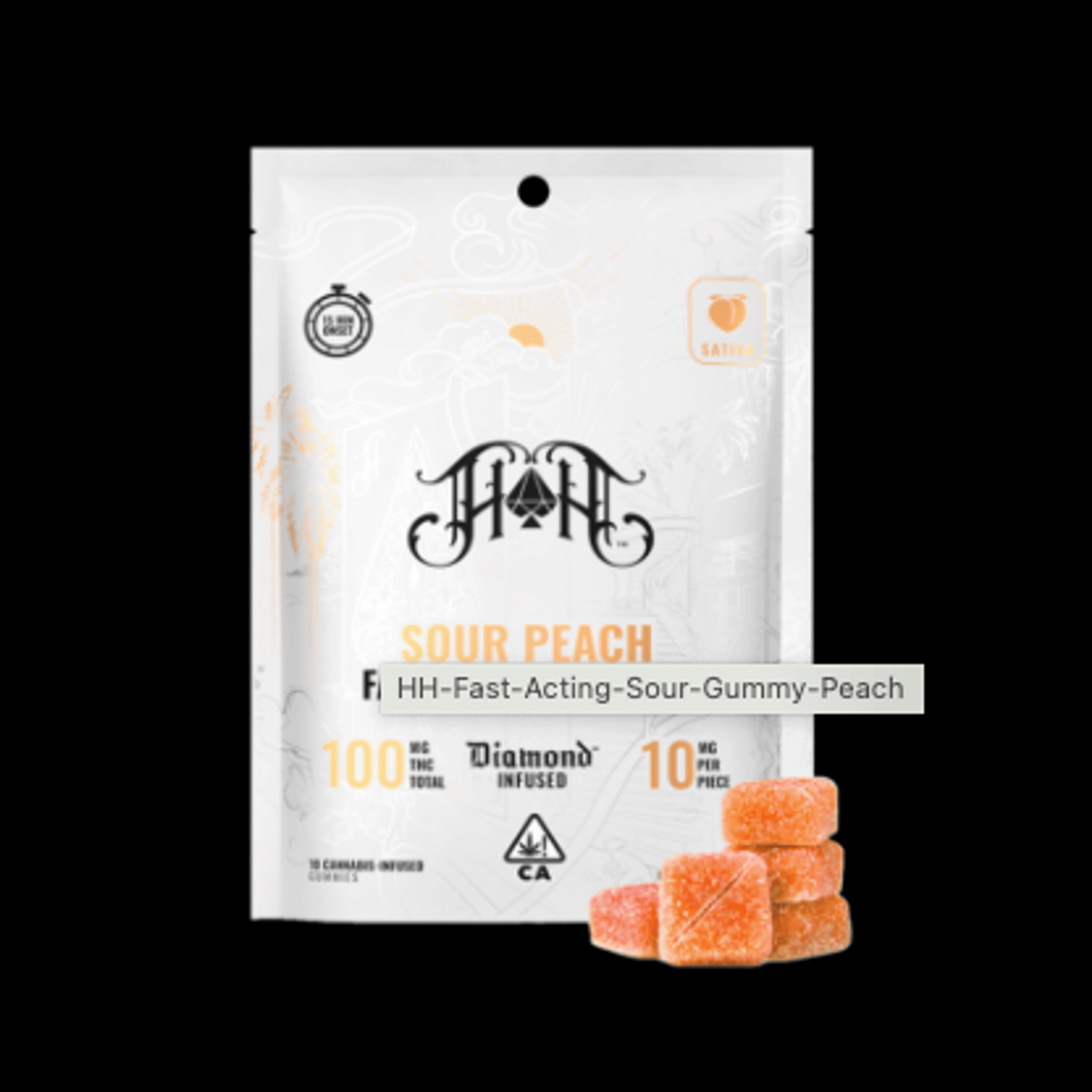 Heavy Hitters Fast Acting Gummies | Sour Peach - Heavy Hitters - - $18 - Edibles