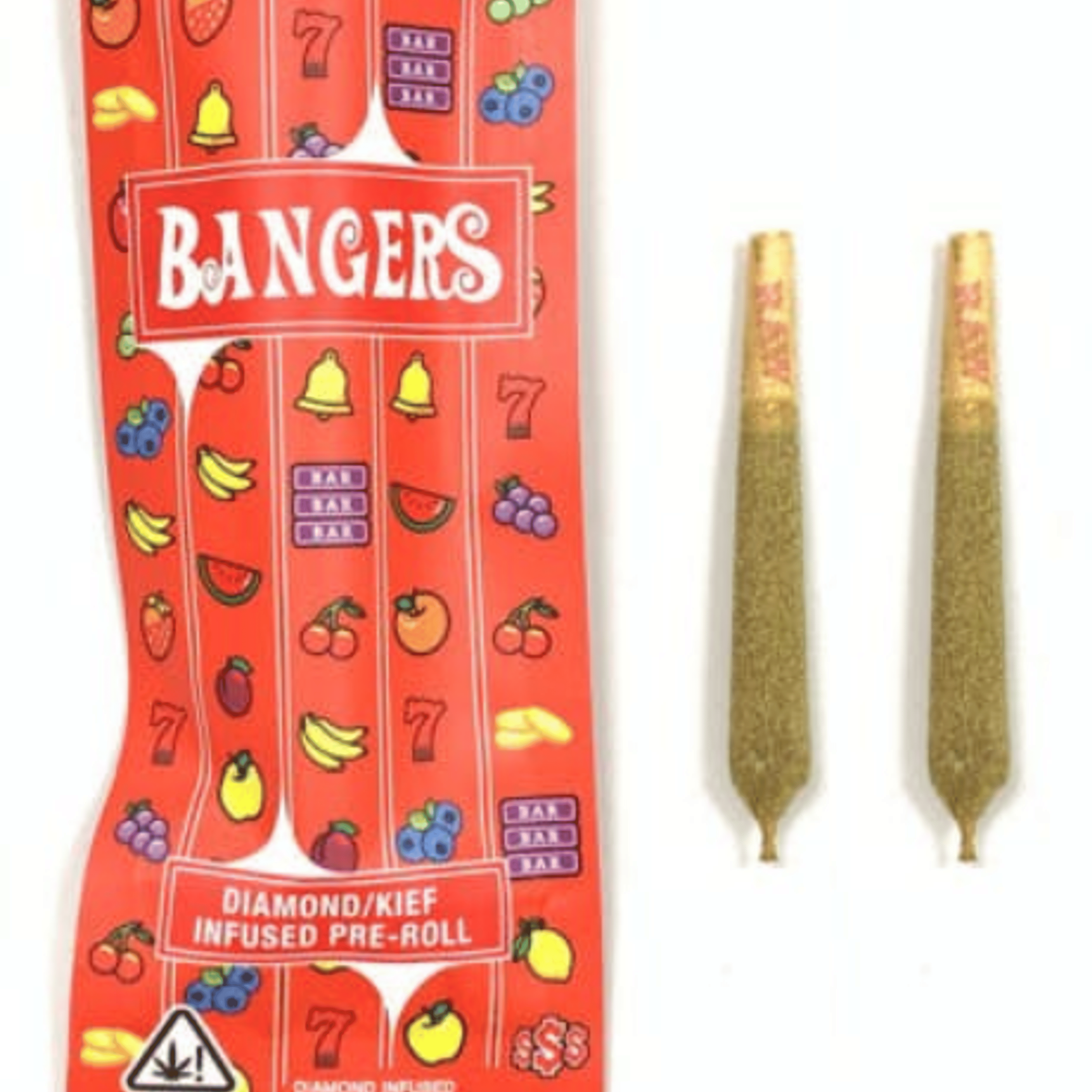 Bangers 2 Pack Diamond & Kief Infused Pre Roll - Lime Slushy - $14.99 - Pre-Rolls