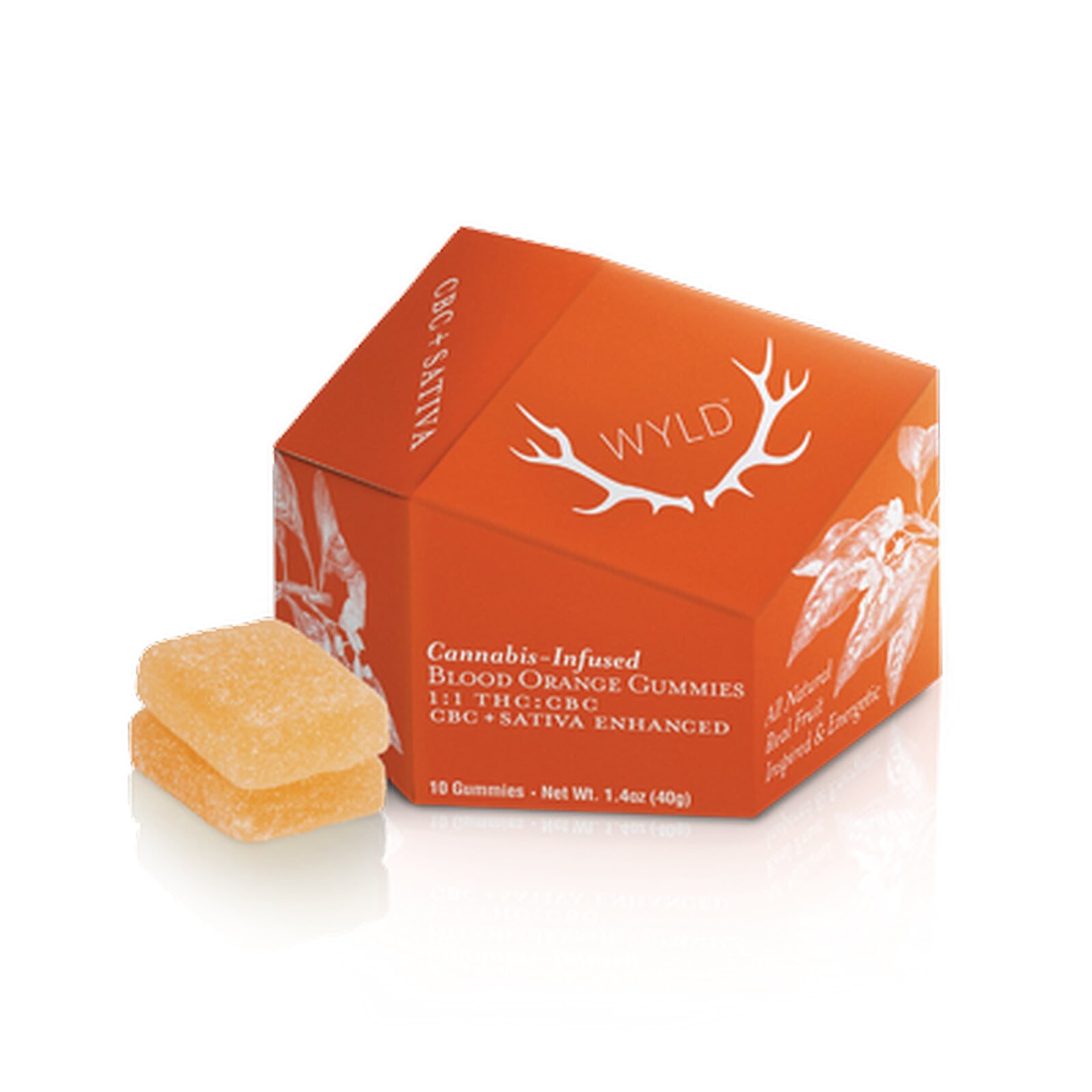 1:1 CBC Blood Orange Gummies - WYLD - - $20 - Edibles