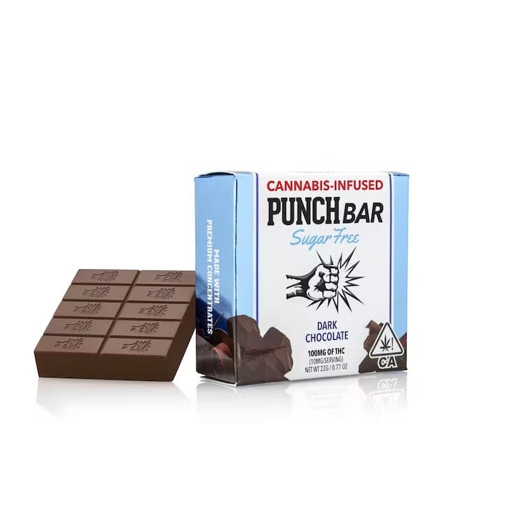 Dark Chocolate Solventless Bar 100mg Sugar Free - Punch Edibles -  - $14.24 - Edible