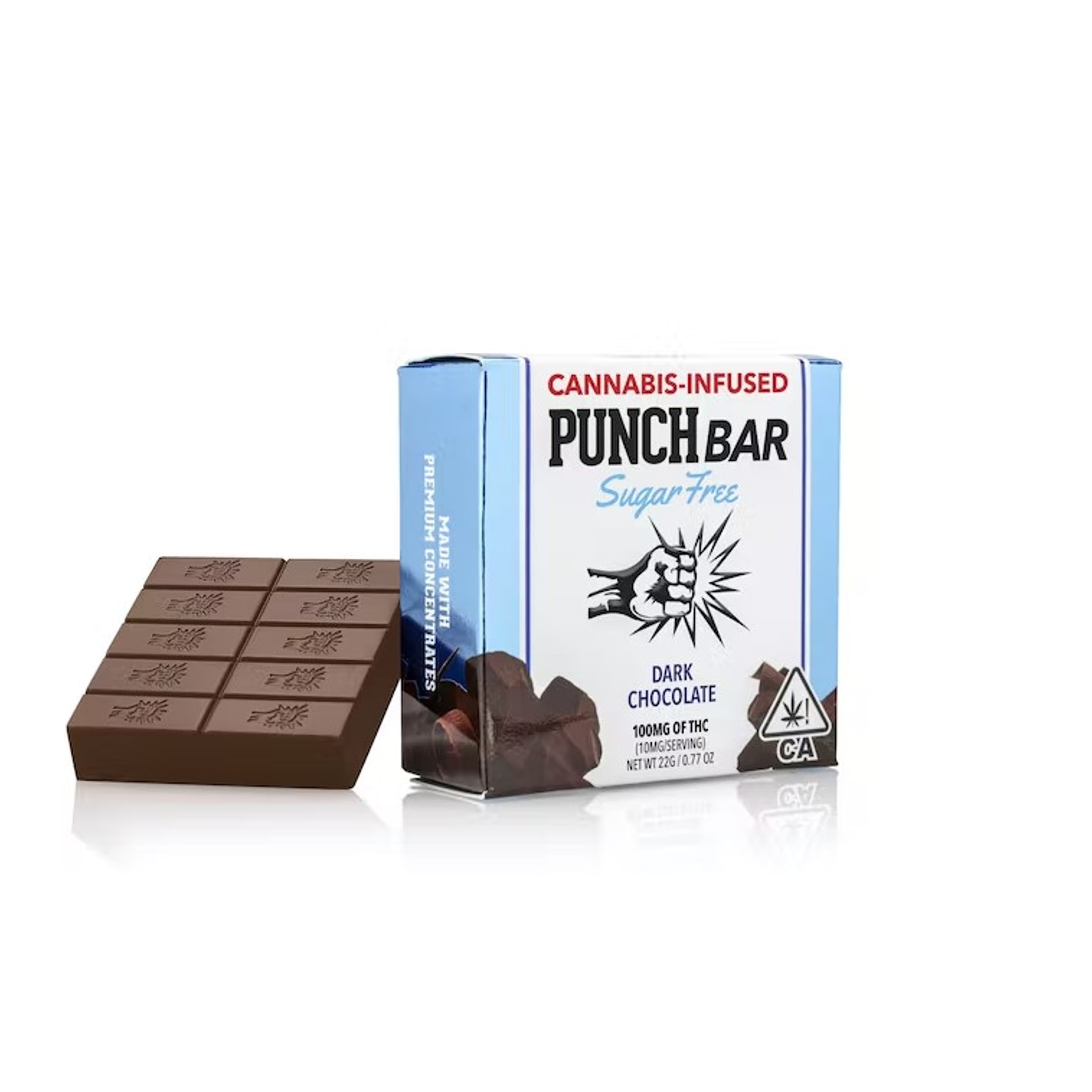 Dark Chocolate Solventless Bar 100mg Sugar Free - Punch Edibles - - $14.24 - Edible