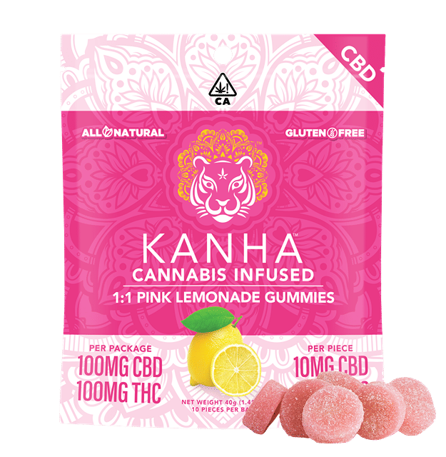 PINK LEMONADE GUMMIES | 1:1 CBD:THC | KANHA