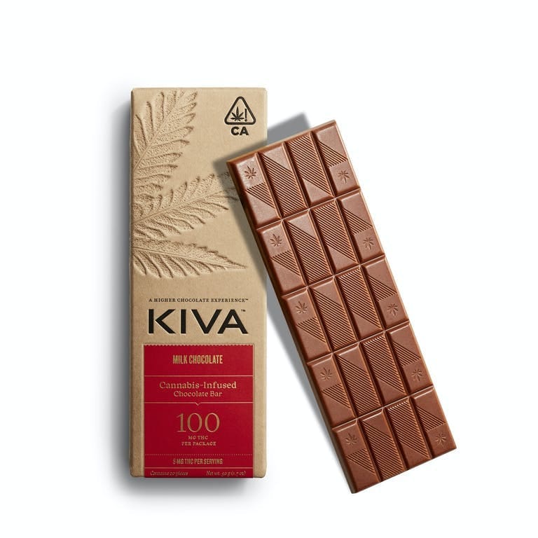 Milk Chocolate Bar - 100mg - Kiva Confections -  - $22.50 - Edibles