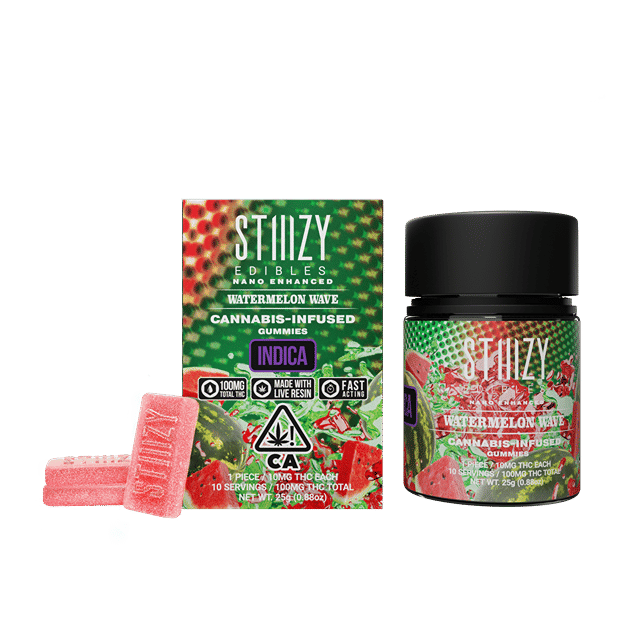WATERMELON WAVE STIIIZY EDIBLES - 100MG GUMMIES