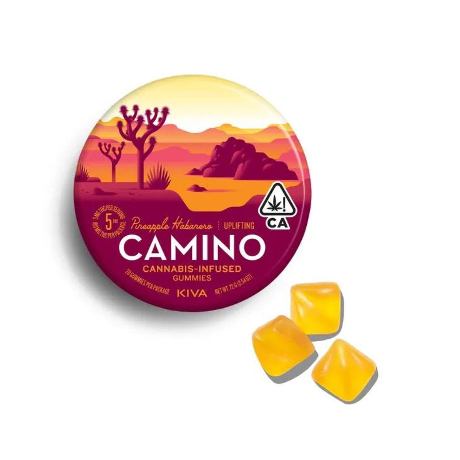 Pineapple Habanero Gummies 100Mg Camino - Kiva -  - $19.74 - Edible