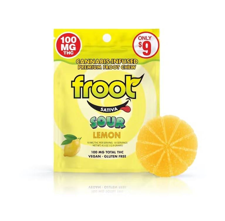 Sour Lemon Chew 100mg - Froot -  - $9 - Edible
