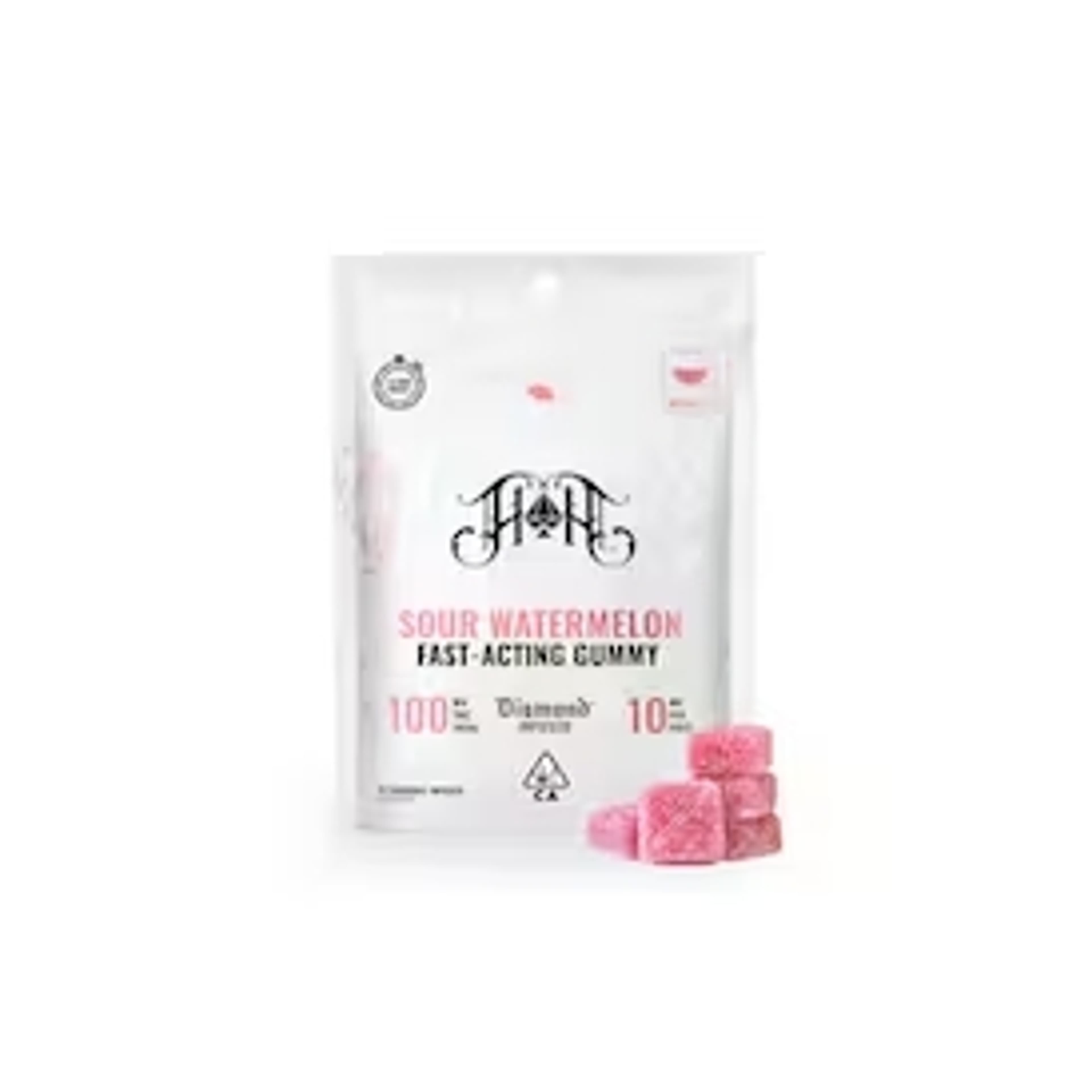 Sour Watermelon Fast Acting Gummies - Heavy Hitters - 10 Piece - $22 - Edibles